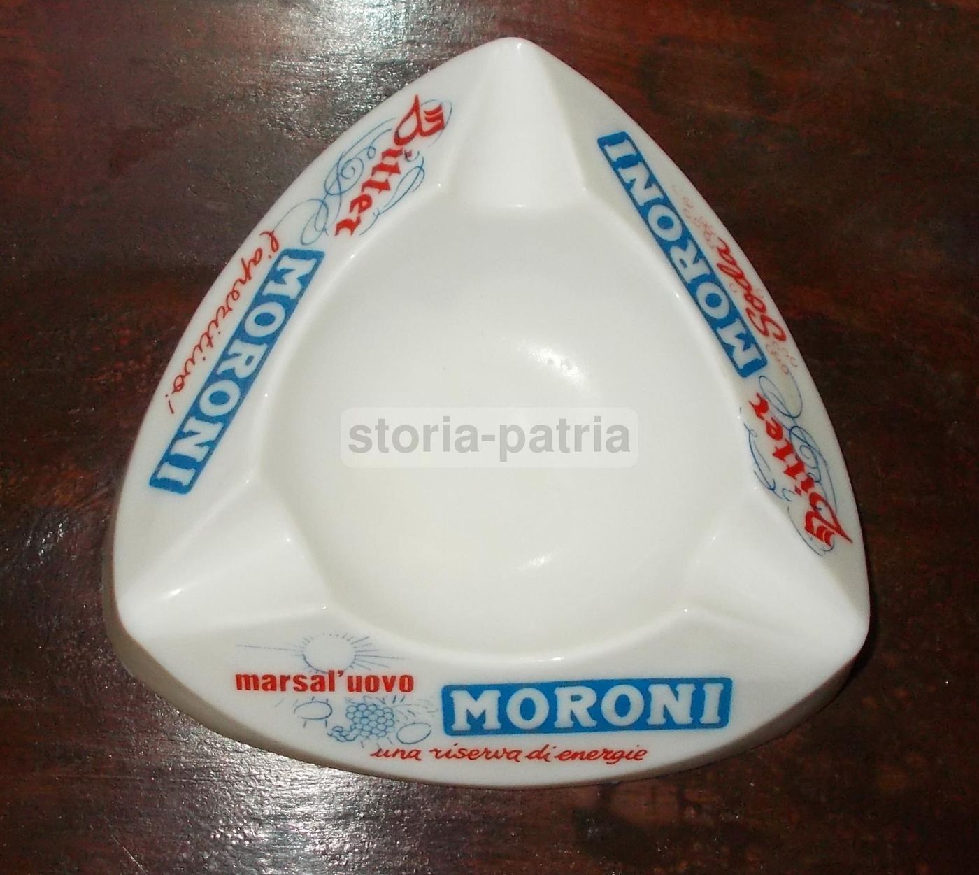 Posacenere Pubblicitario Moroni Marsal'Uovo Bitter In Vetro Opalex