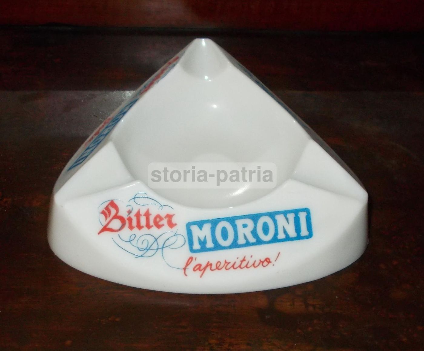 Posacenere Pubblicitario Moroni Marsal'Uovo Bitter In Vetro Opalex
