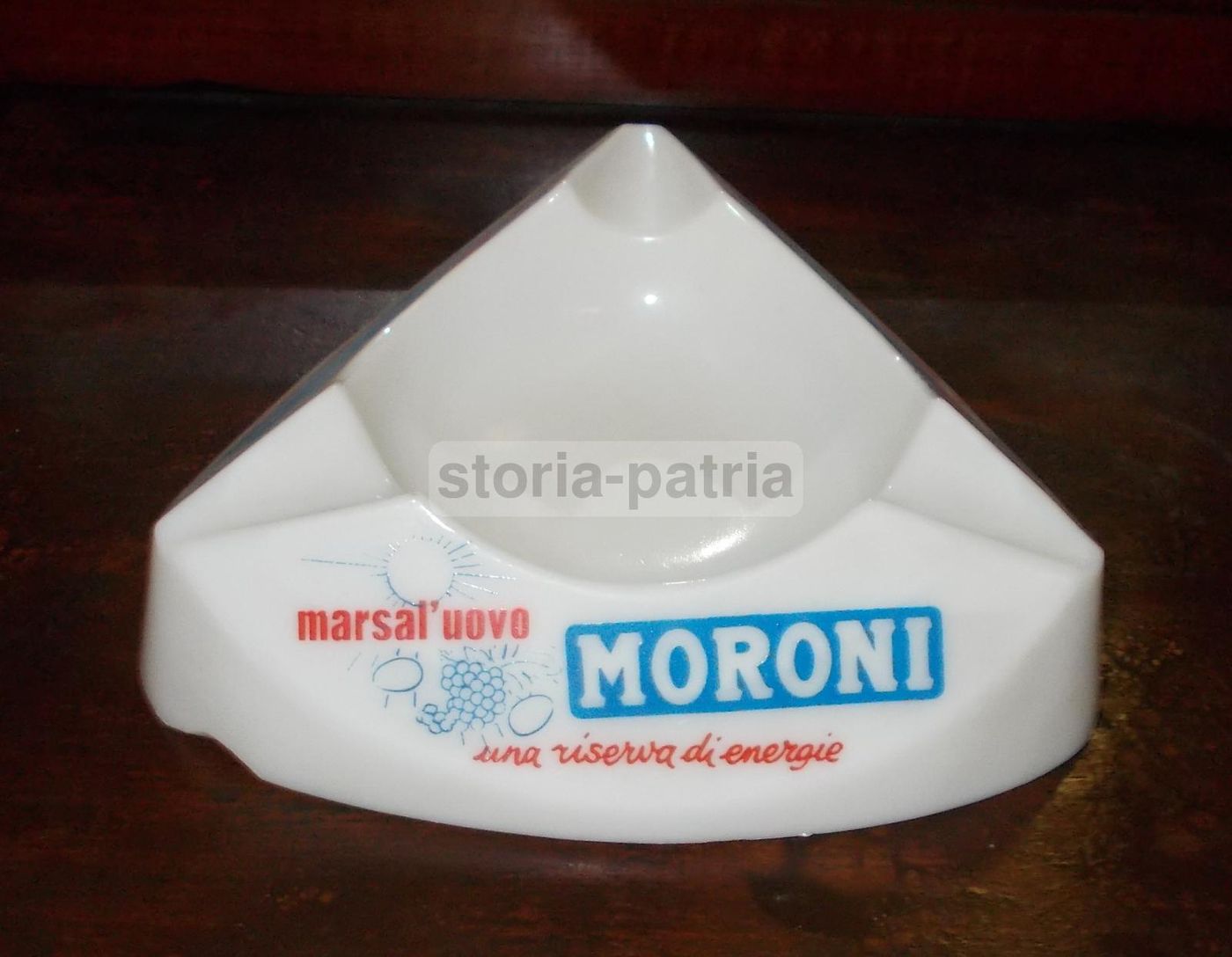 Posacenere Pubblicitario Moroni Marsal'Uovo Bitter In Vetro Opalex