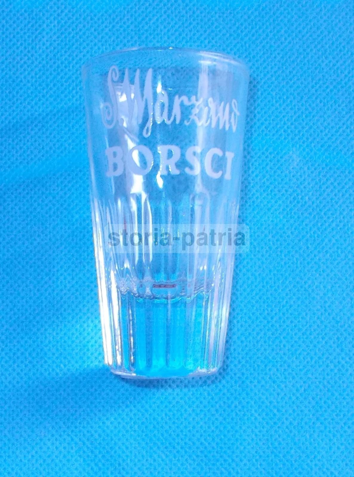 Bicchierino Vetro Pubblicitario Liquore Borsci S. Marzano Vintage