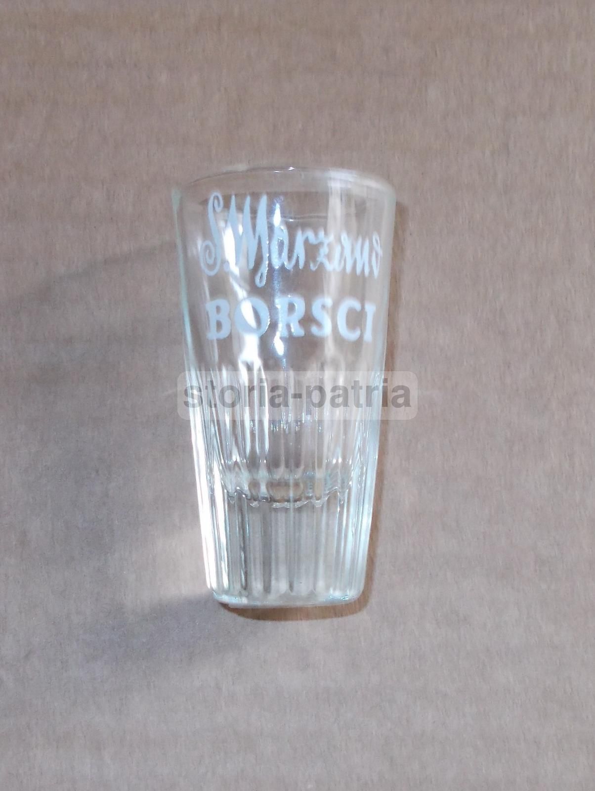 Bicchierino Vetro Pubblicitario Liquore Borsci S. Marzano Vintage
