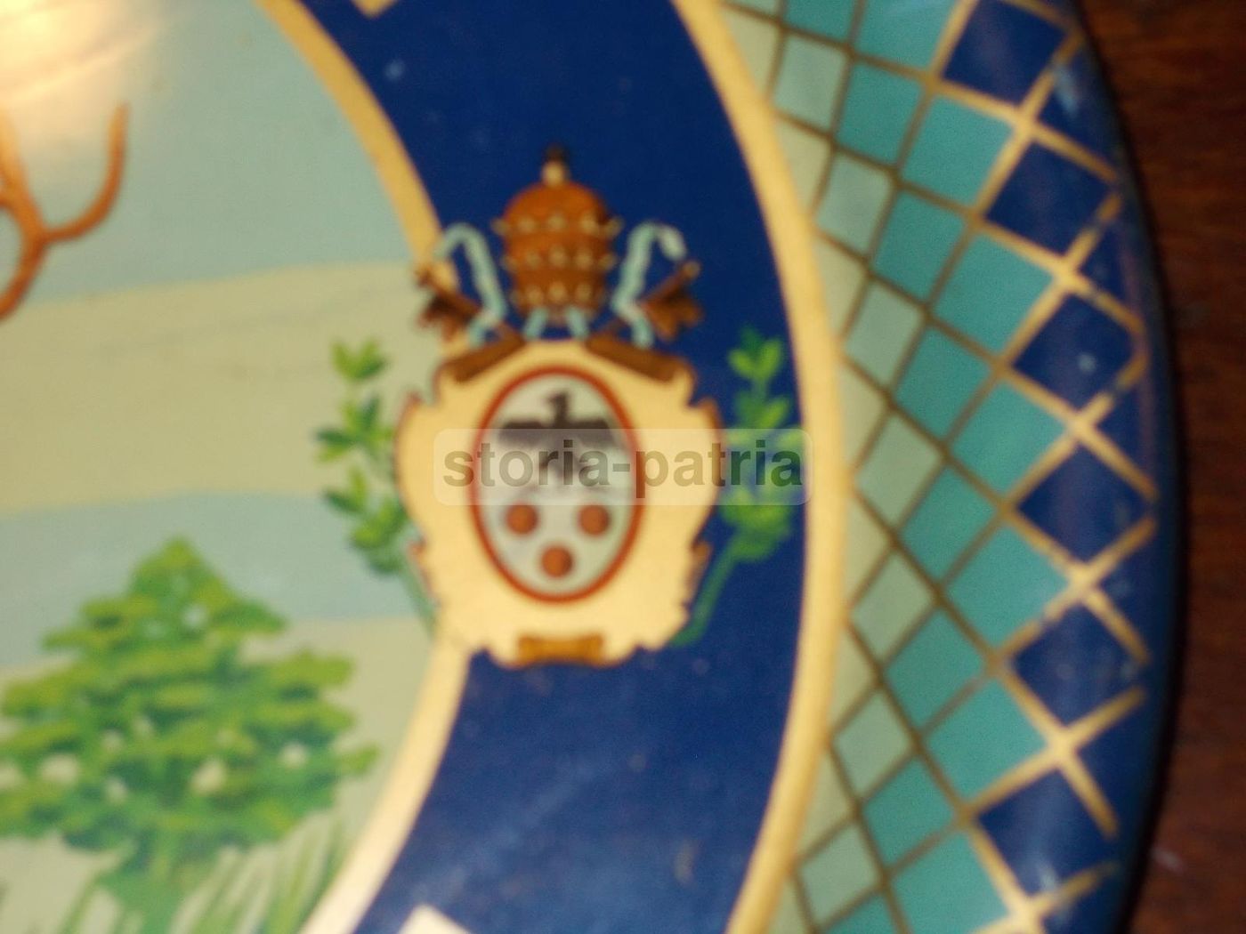 Vassoio Pubblicitario Distilleria Pedroni Elisir China Due Cervi