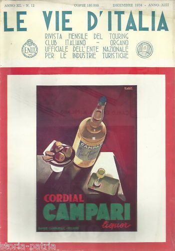 Pubblicità Cordial Campari Nizzoli Anni '30 Con Opopeptol Odol