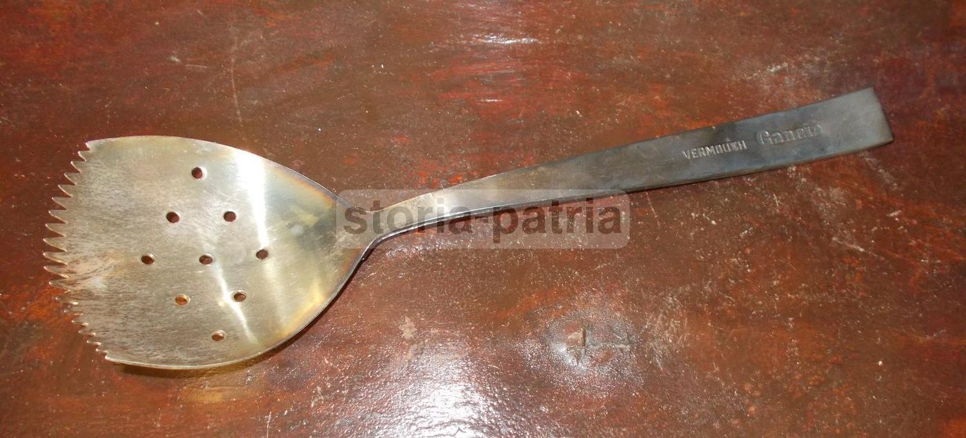 Paletta Barman Vermouth Gancia In Metallo Argentato, Anni 1950 1970