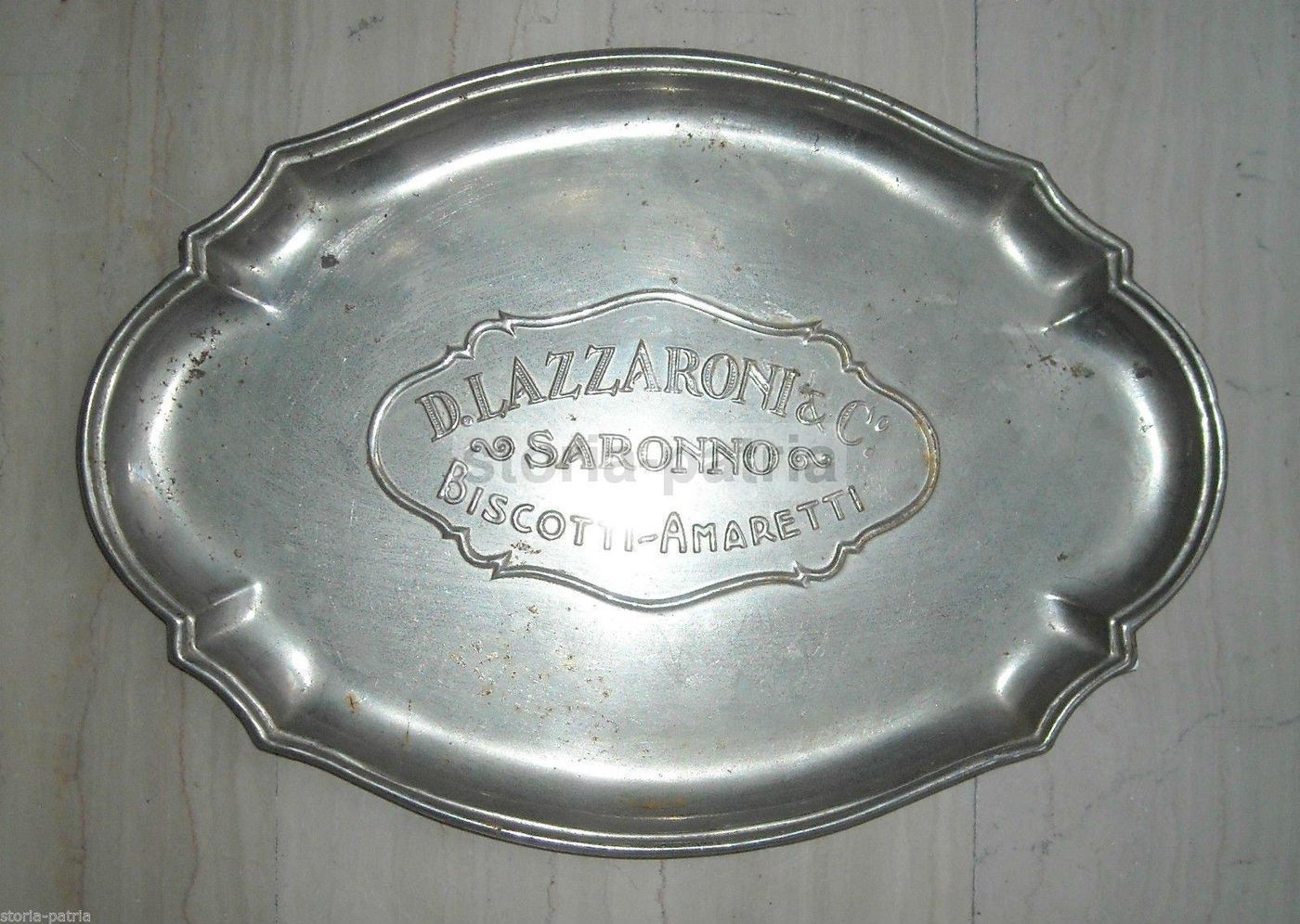 Vassoio Pubblicitario Lazzaroni Amaretti Saronno Epoca Anni '30