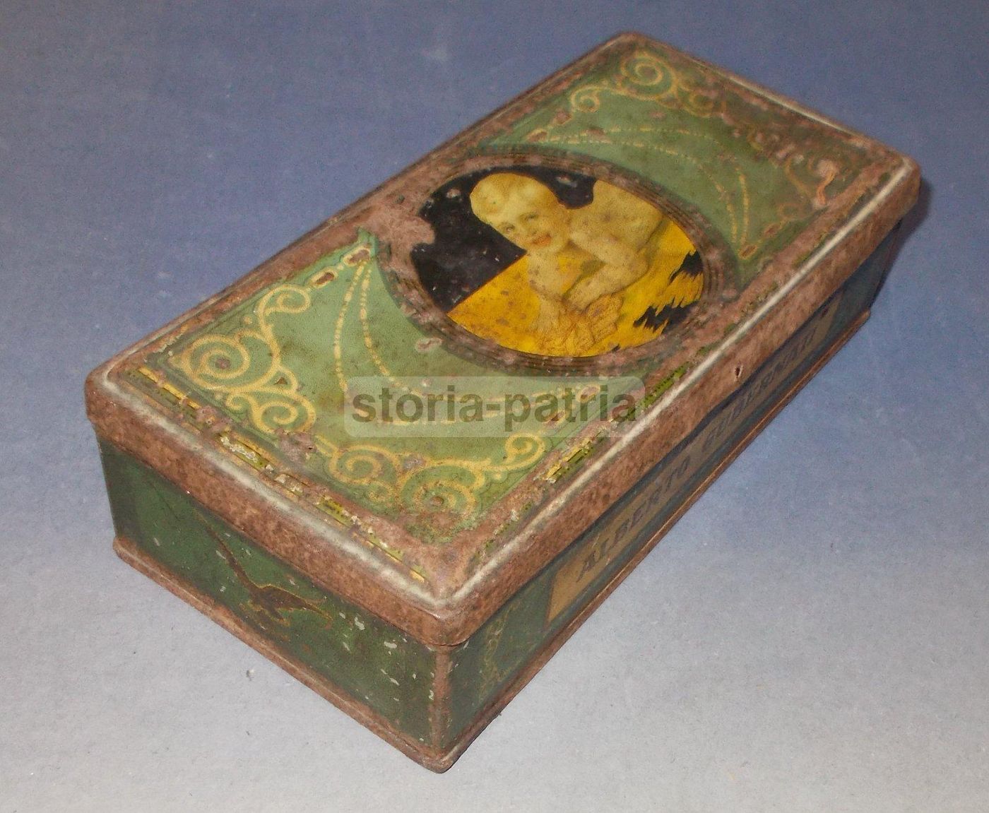 Scatola Pubblicitaria Liberty Gubernati Bologna Amaretti Biscotti