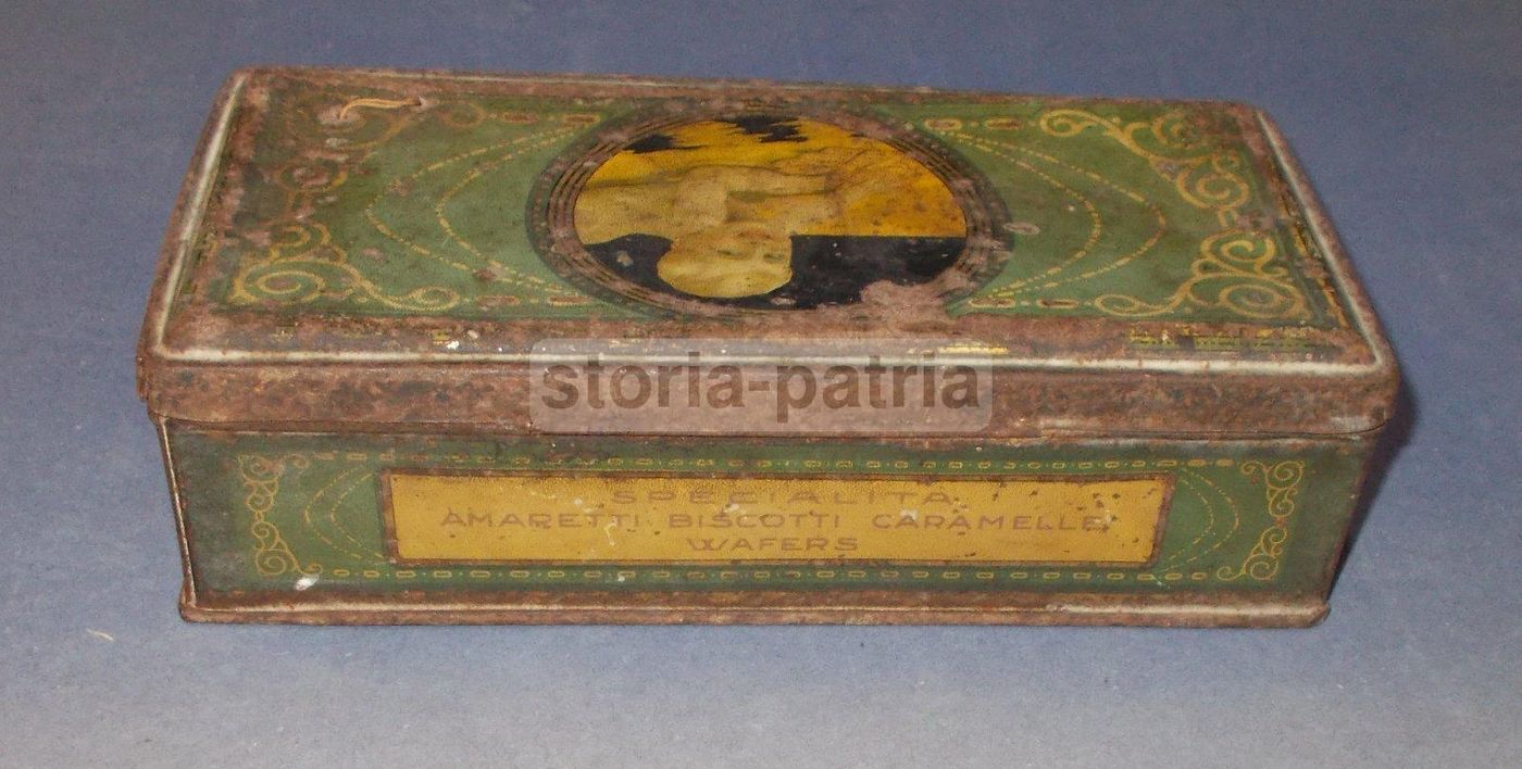 Scatola Pubblicitaria Liberty Gubernati Bologna Amaretti Biscotti
