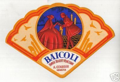 Ventaglio Pubblicitario Baicoli Colussi Venezia Anni '30