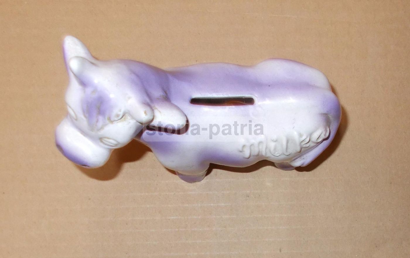 Salvadanaio In Ceramica Mucca Milka Anni '80