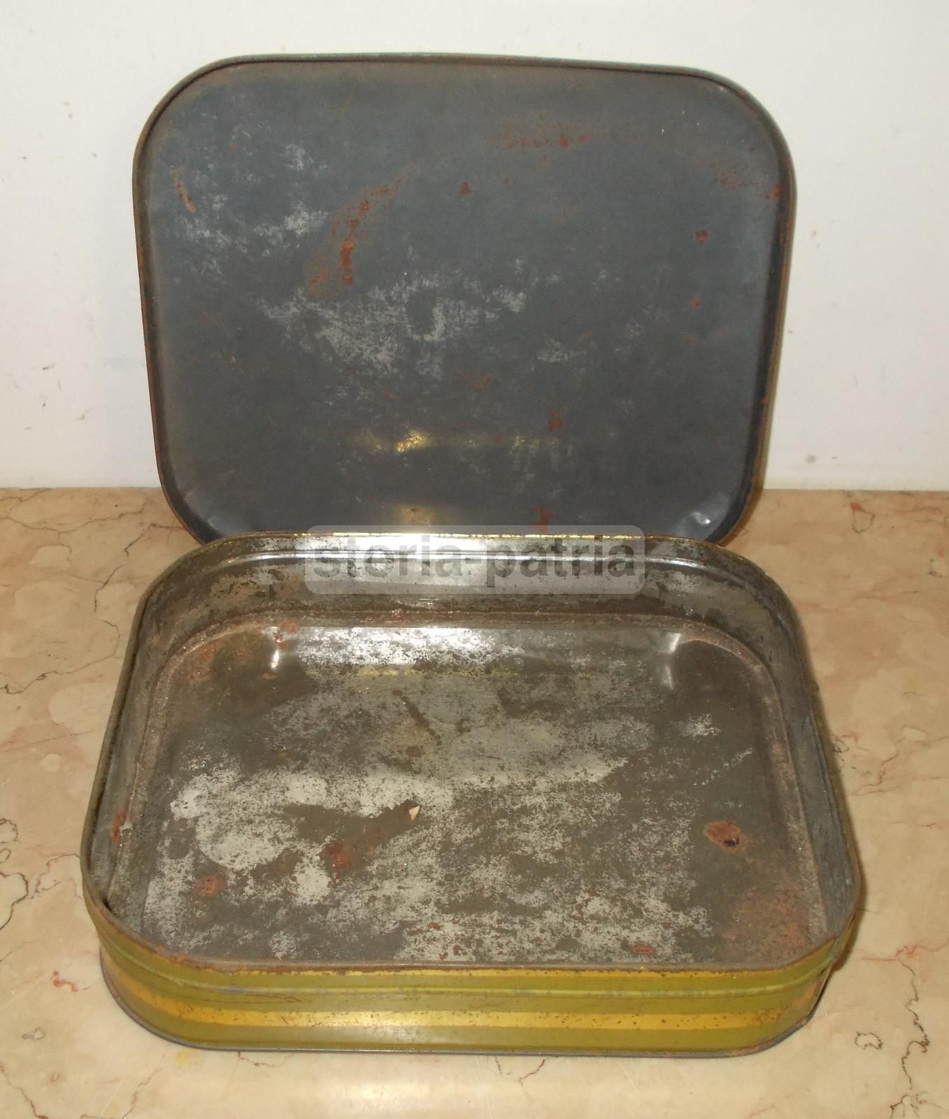 Scatola Pubblicitaria Caramelle Dufour Genova Latta Fiori Vintage