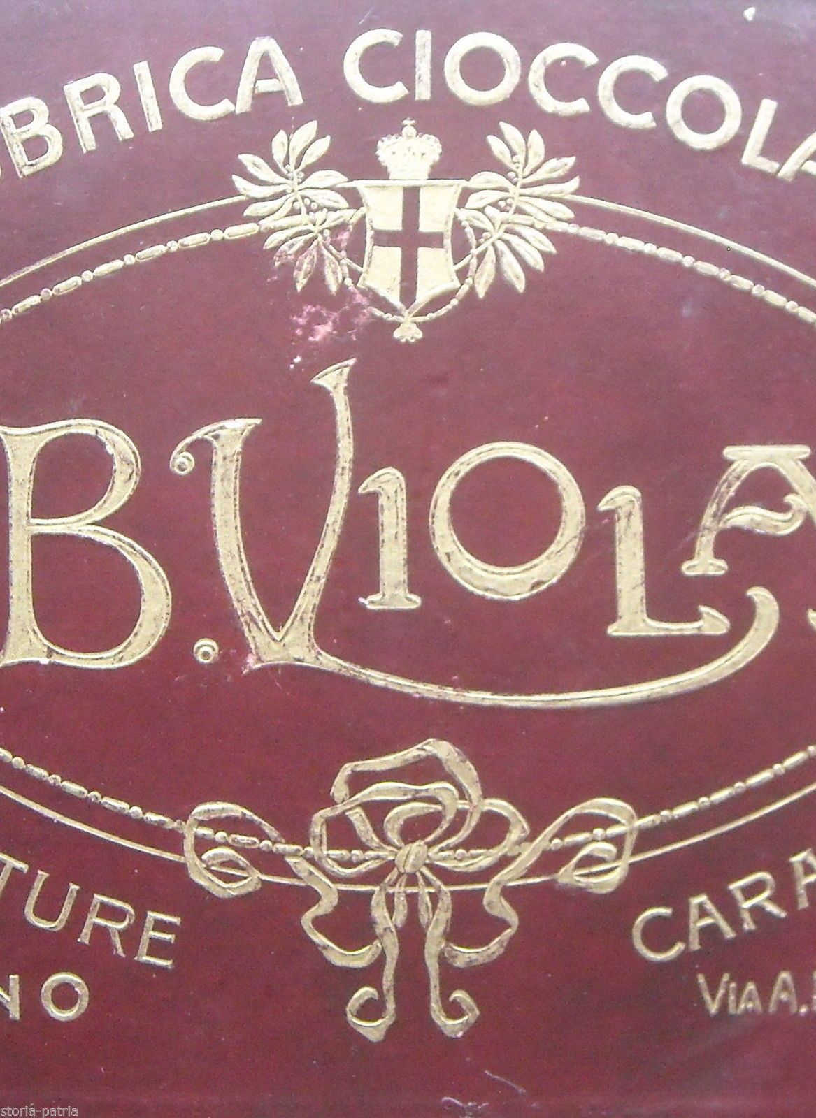 Pubblicità Antica Cioccolata B. Viola Milano Con Stemma Savoia, Circa 1920