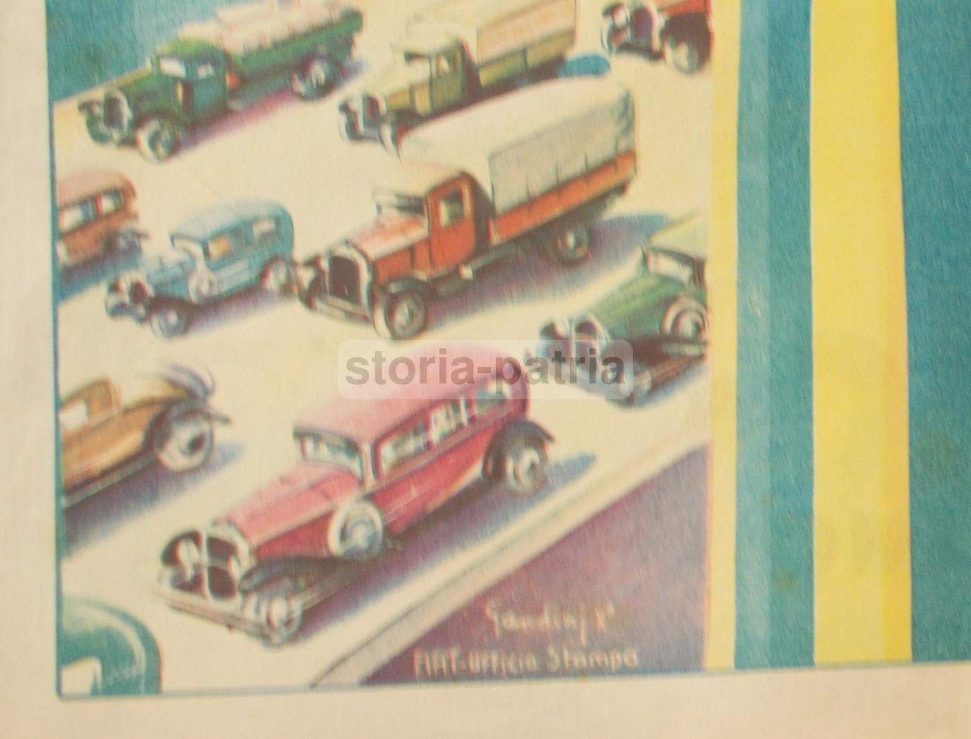 Pubblicità Unica Dolciaria E Fiat 1932 Torino Futurismo Momi
