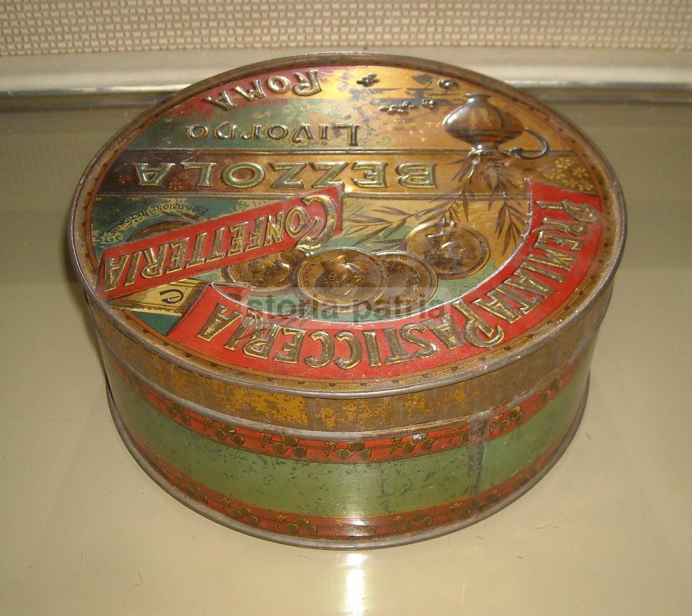 Scatola Pubblicitaria Bezzola Livorno Pasticceria Fine '800 Primo '900