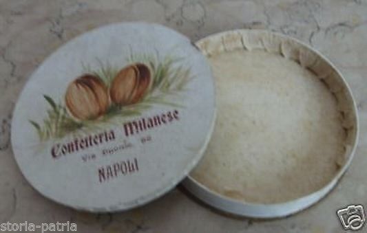 Scatola Confetteria Milanese Napoli Con Acquarello, Primo '900