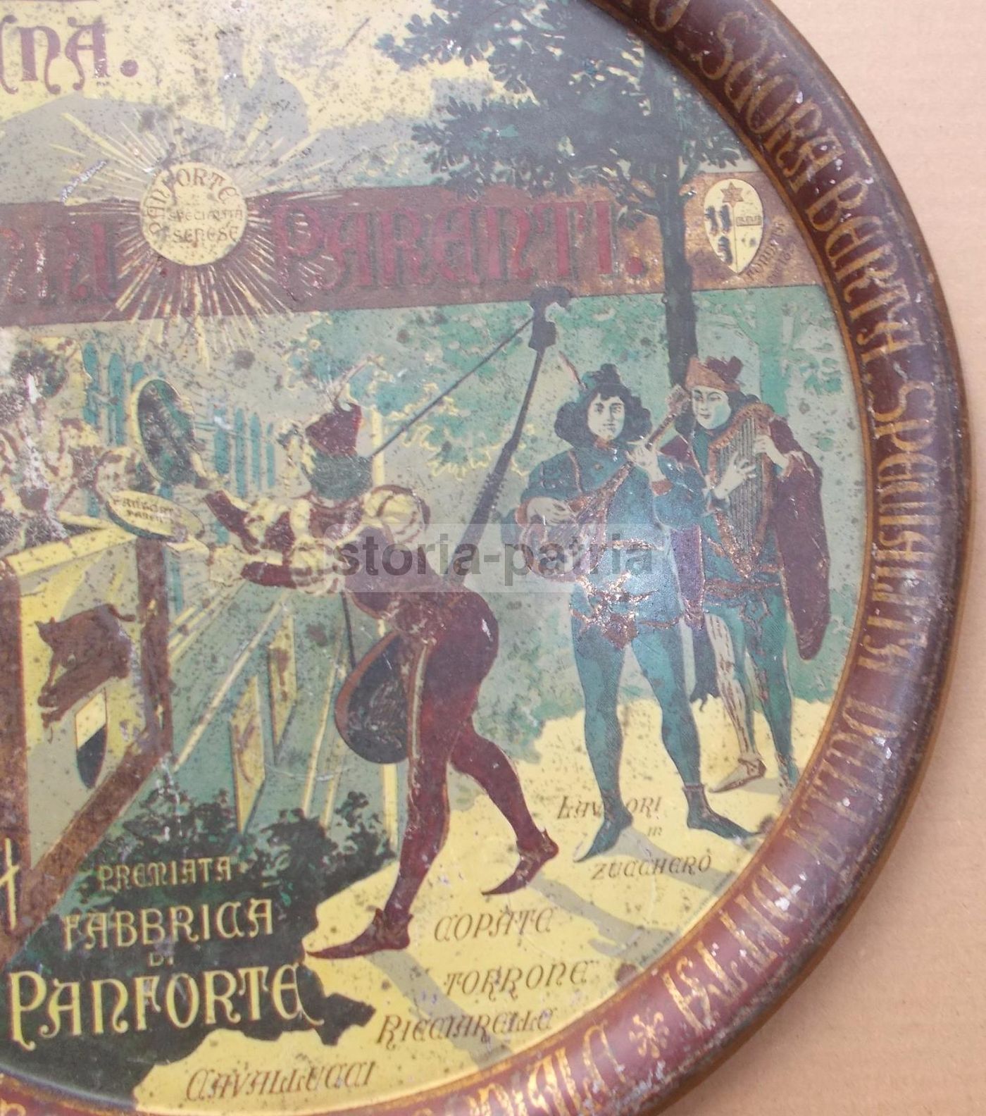 Vassoio Pubblicitario Panforte Giovanni Parenti Siena, Primi '900