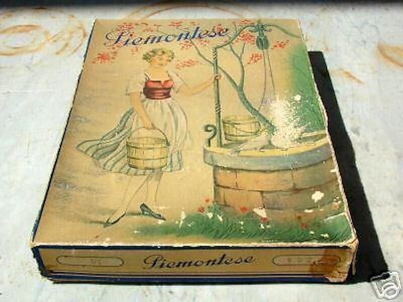 Scatola Pubblicitaria Torrone Piemontese Vintage Anni '50