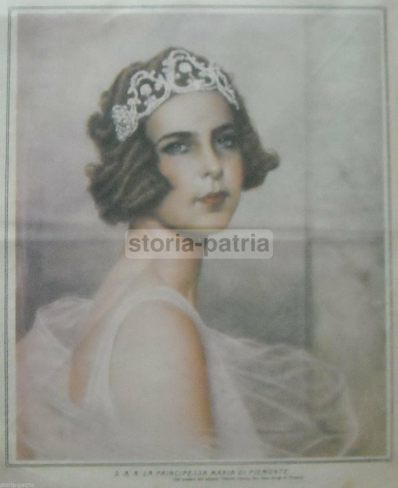 Principessa Maria Di Piemonte: Ritratto Di Vittorio Corcos, Stampa Di Gino Brogi, Circa 1930