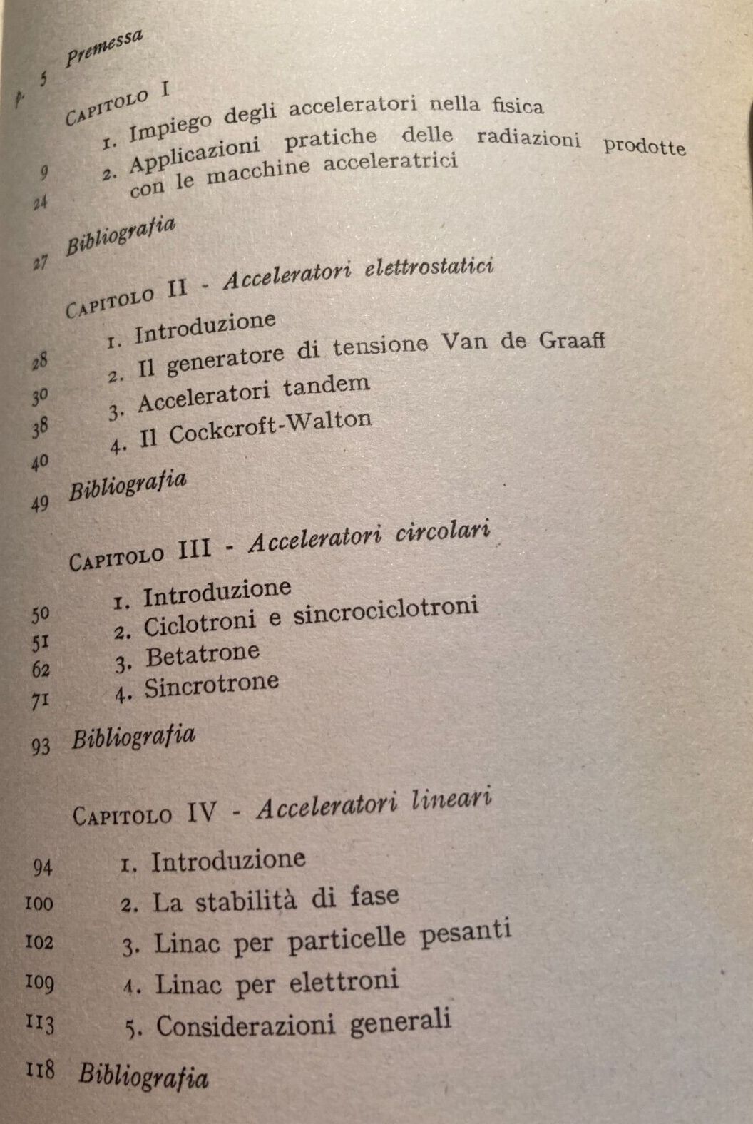 Gli Acceleratori Di Particelle   Italo Federico Quercia (1961)
