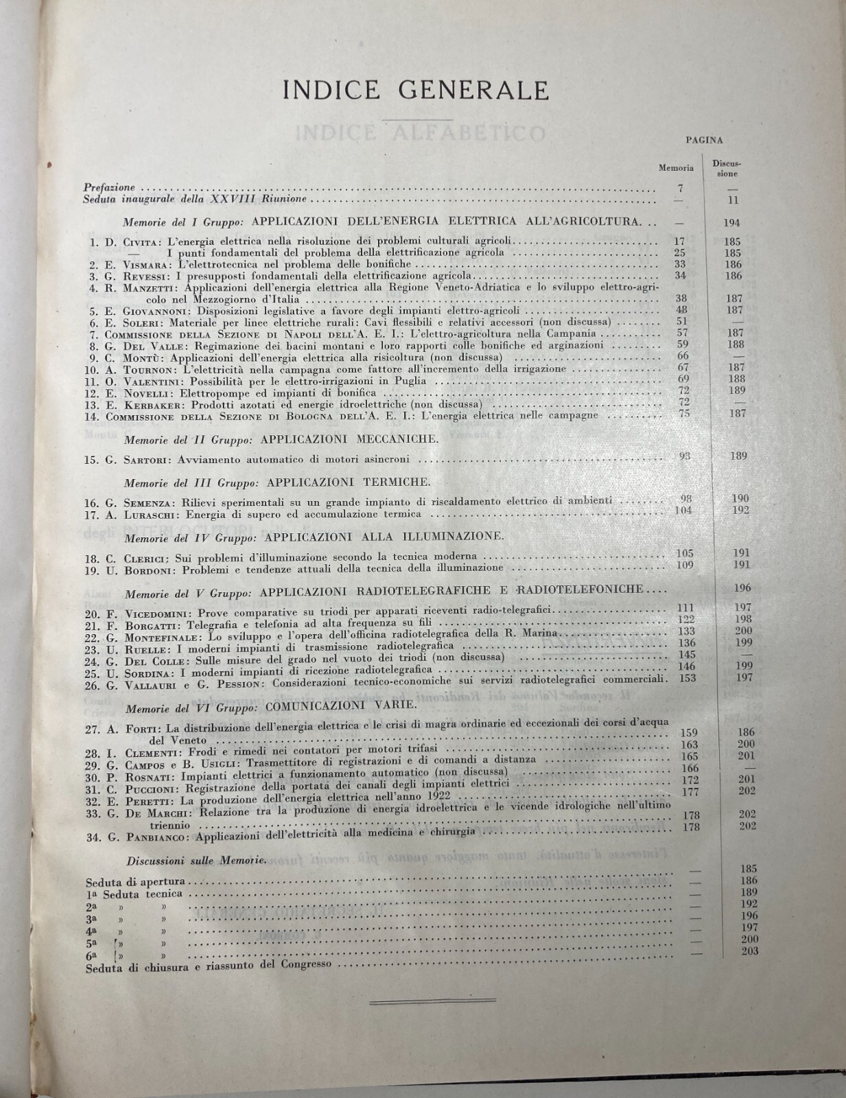 Elettricità, Elettrotecnica, Rendiconti, Radio, Agraria, Illuminazione, Veneto, 1924
