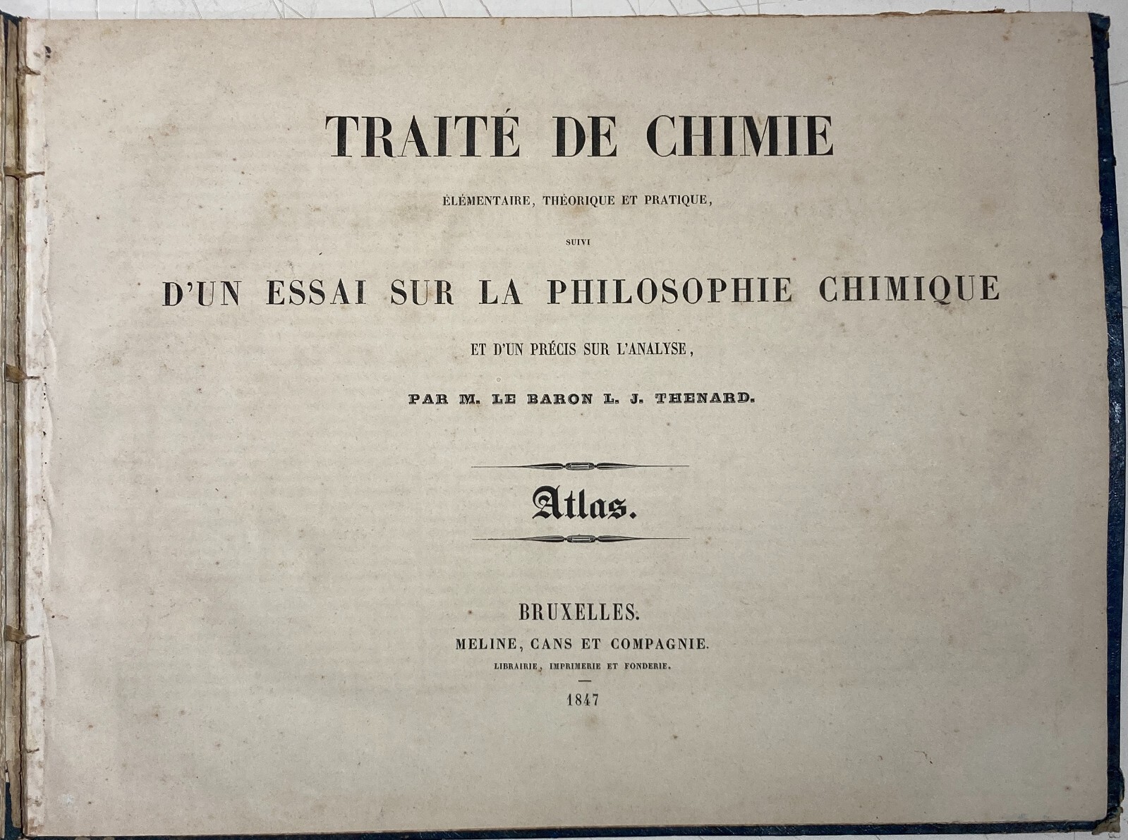 Scienze, Chimica, Attrezzatura: Thenard, Atlante Illustrato, 1847