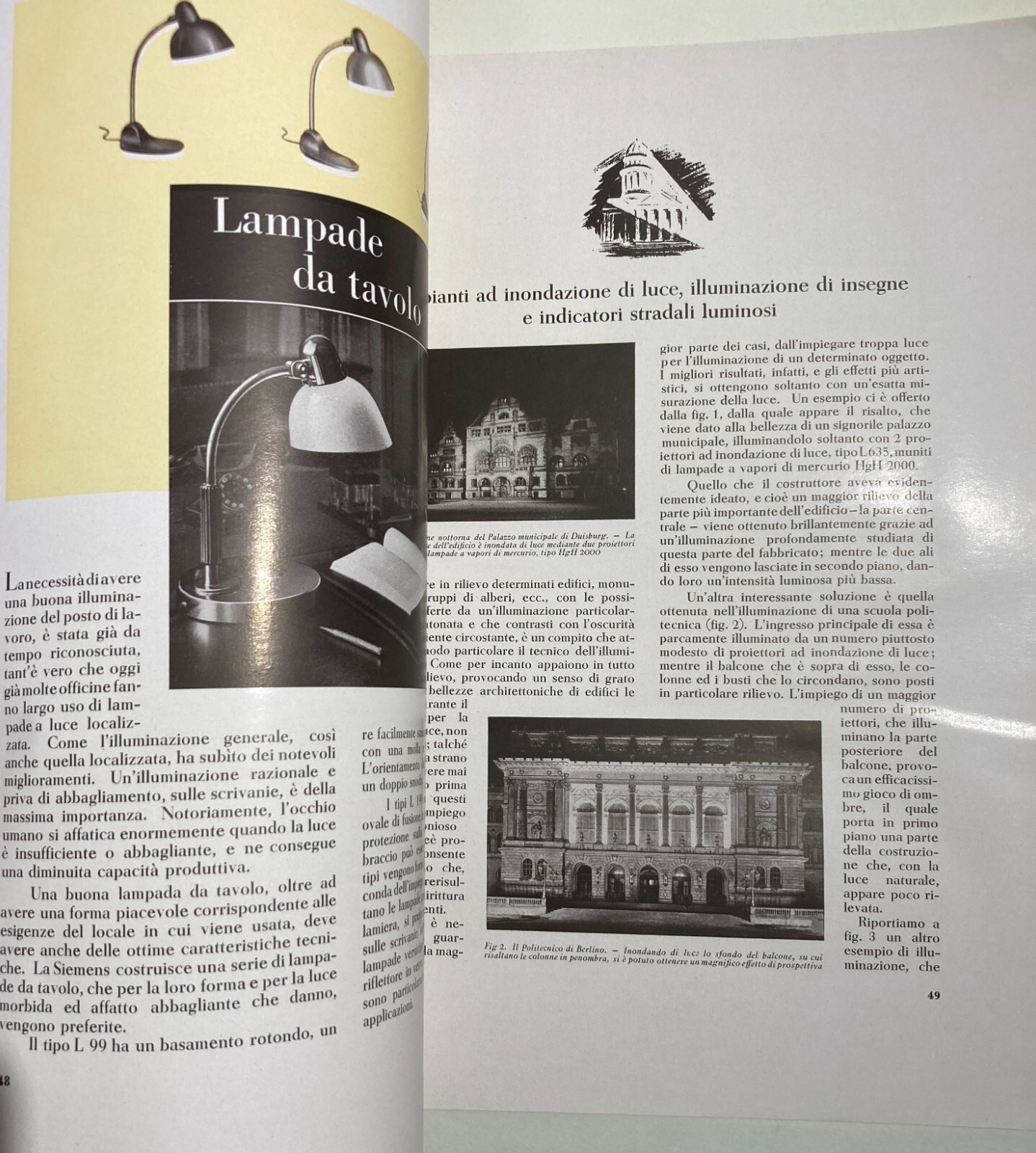 Elettricità, Elettrotecnica E Lampade   Rivista Siemens, 1939