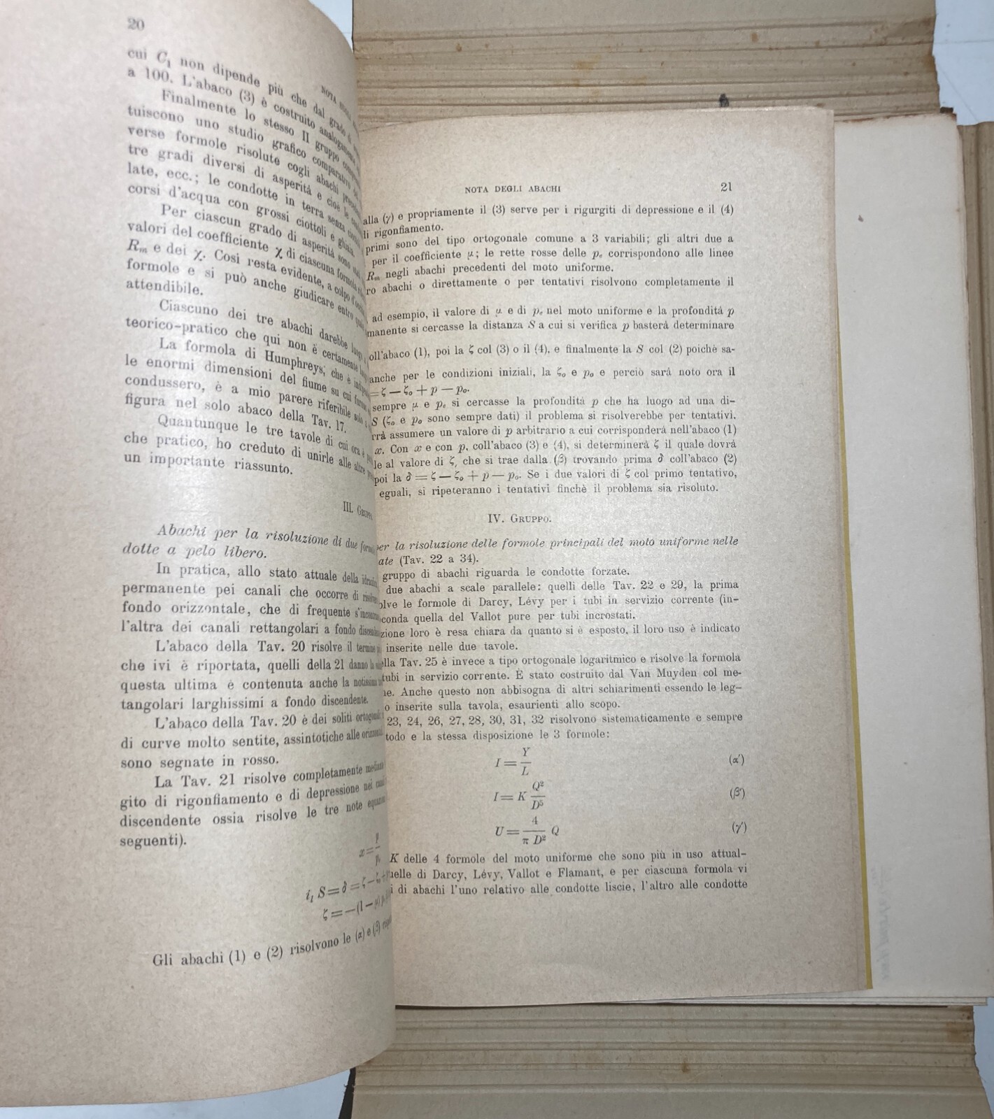 Ingegneria Idraulica. Torricelli: Abachi. Volume Illustrato Con 37 Tavole. Vallardi.