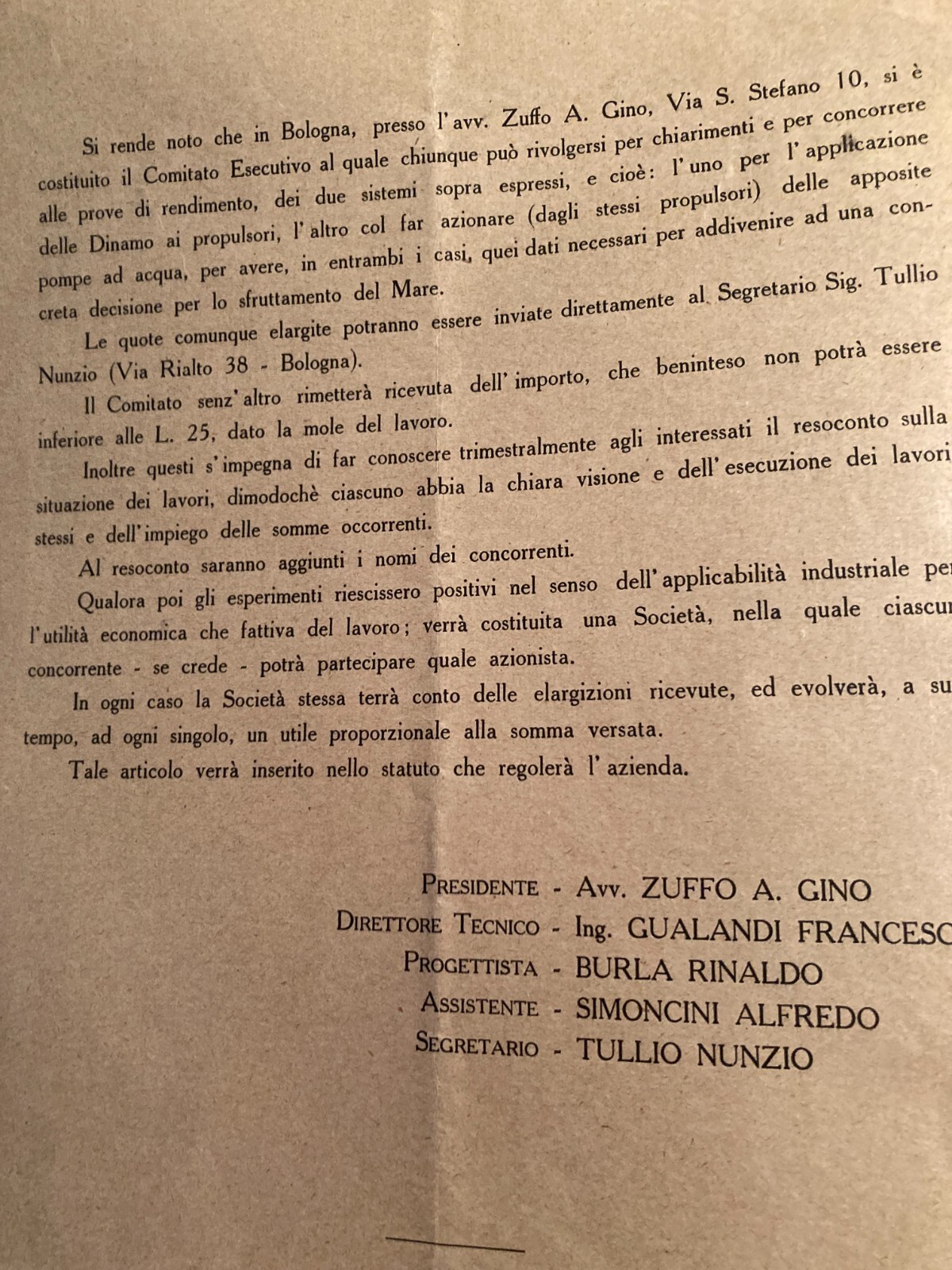 Ingegneria   Idraulica   Dinamo   Accumulatori A Onde Marine   Burla   Bologna 1931