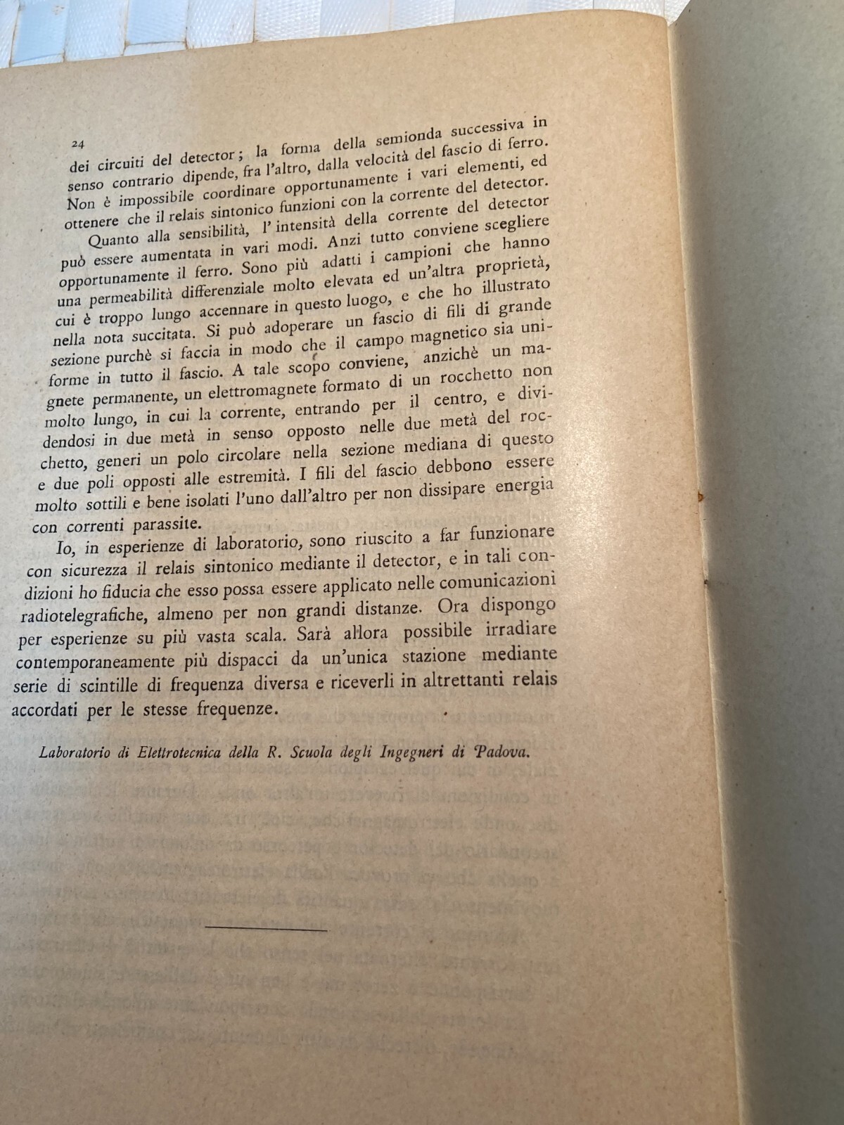 Ingegneria   Elettrotecnica   Telegrafia Multipla   Ferdinando Lori   Roma   1906