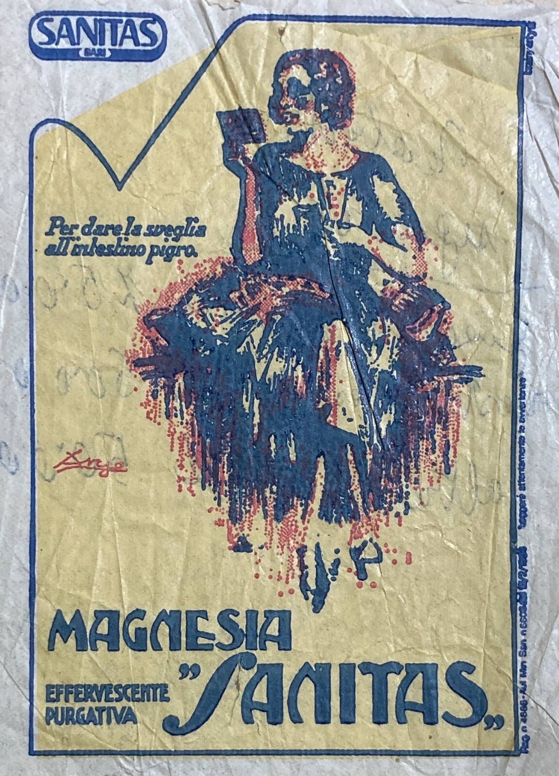 Medicina, Farmacia E Pubblicità Farmaceutica: Magnesia Sanitas Purgante (ritaglio)