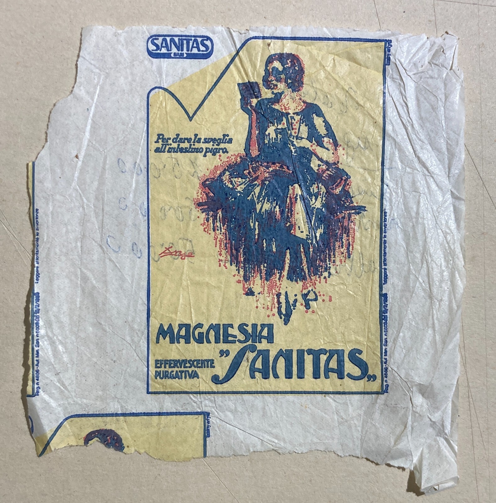 Medicina, Farmacia E Pubblicità Farmaceutica: Magnesia Sanitas Purgante (ritaglio)