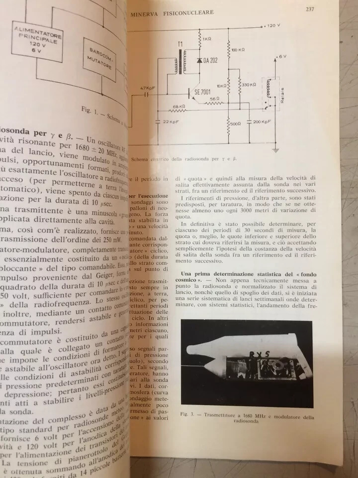 Pavesi Dietrich. Sondaggi Per Il Rilevamento Della Radioattività In Quota, 1966