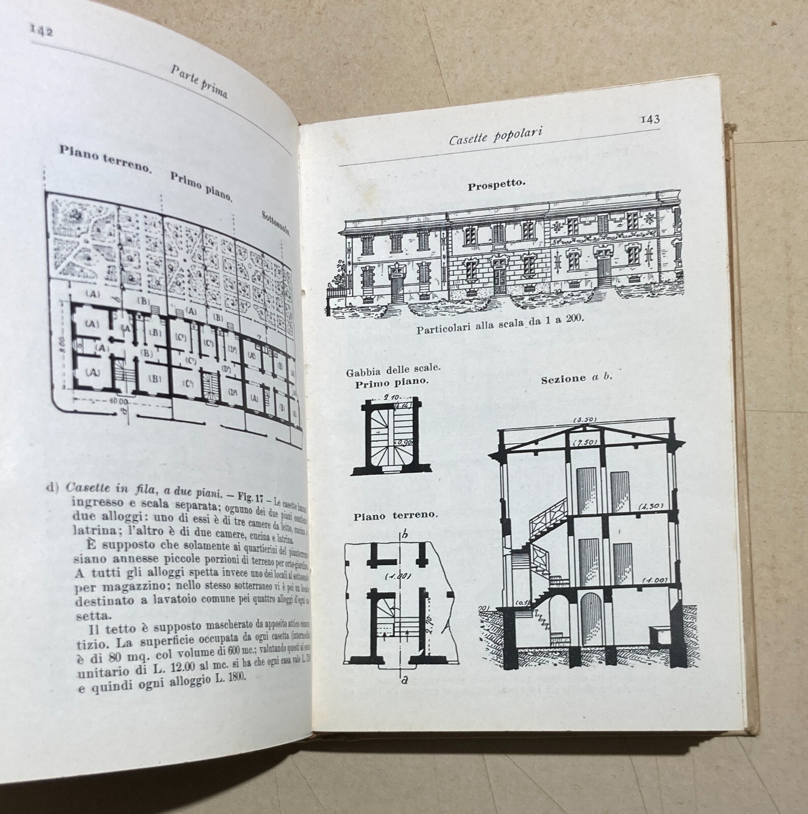 Ingegneria, Architettura, Edilizia Popolare, Villini, Casette. Illustrato Hoepli, 1915