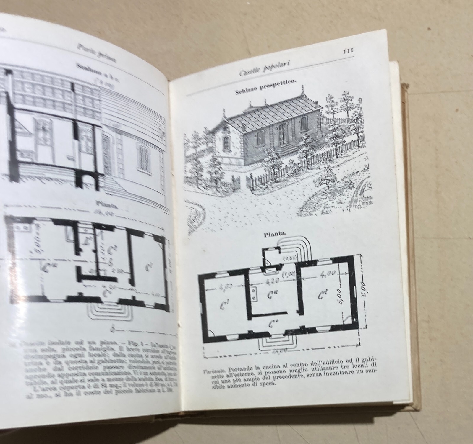 Ingegneria, Architettura, Edilizia Popolare, Villini, Casette. Illustrato Hoepli, 1915