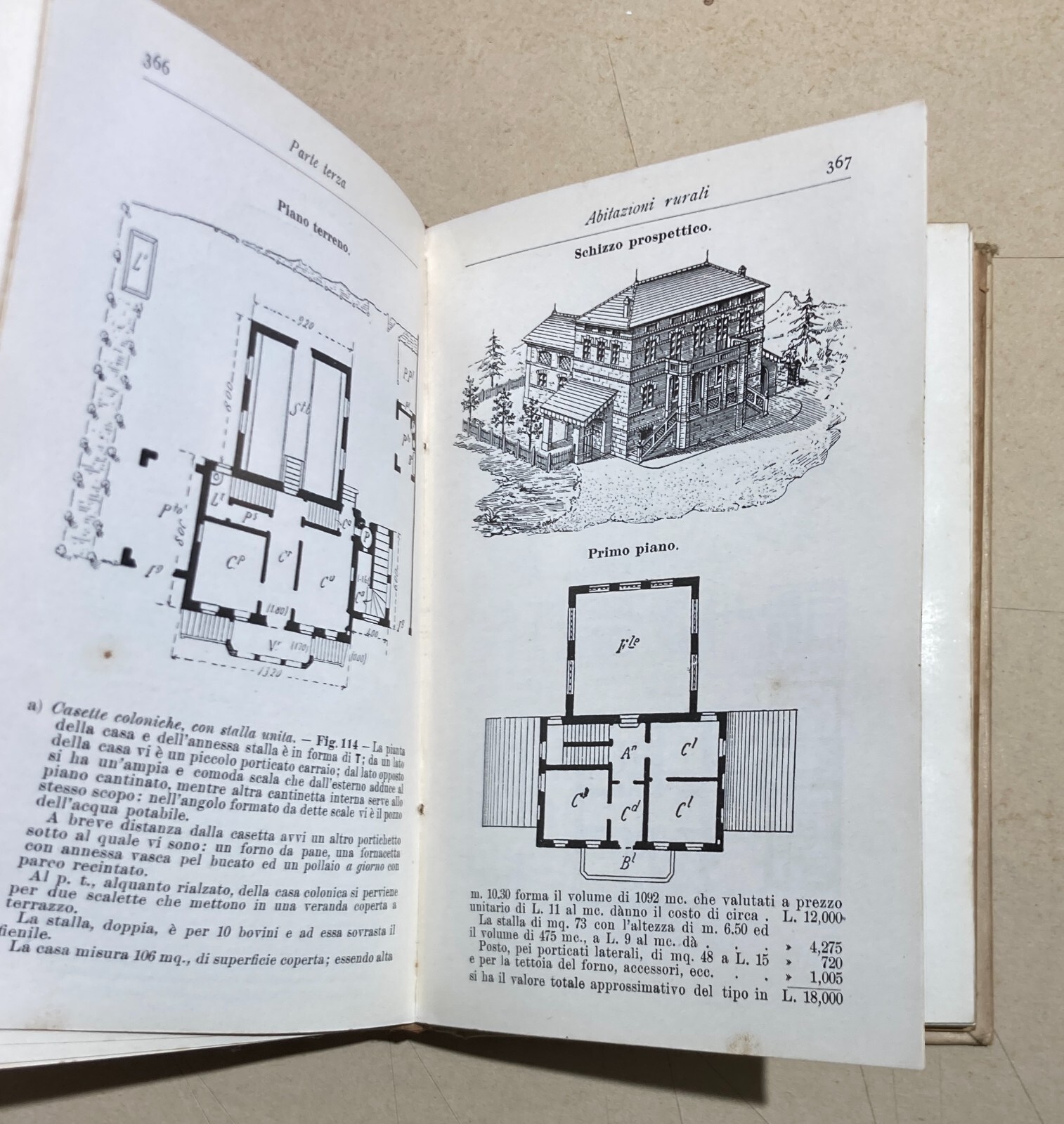 Ingegneria, Architettura, Edilizia Popolare, Villini, Casette. Illustrato Hoepli, 1915