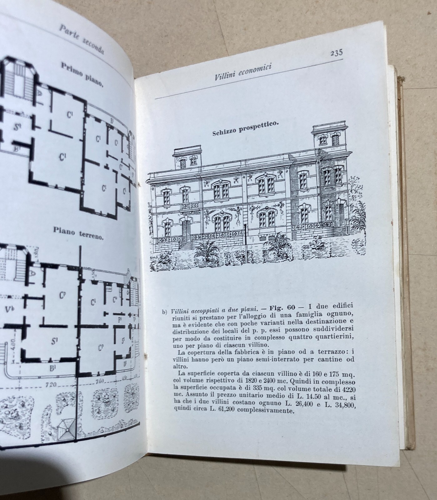 Ingegneria, Architettura, Edilizia Popolare, Villini, Casette. Illustrato Hoepli, 1915