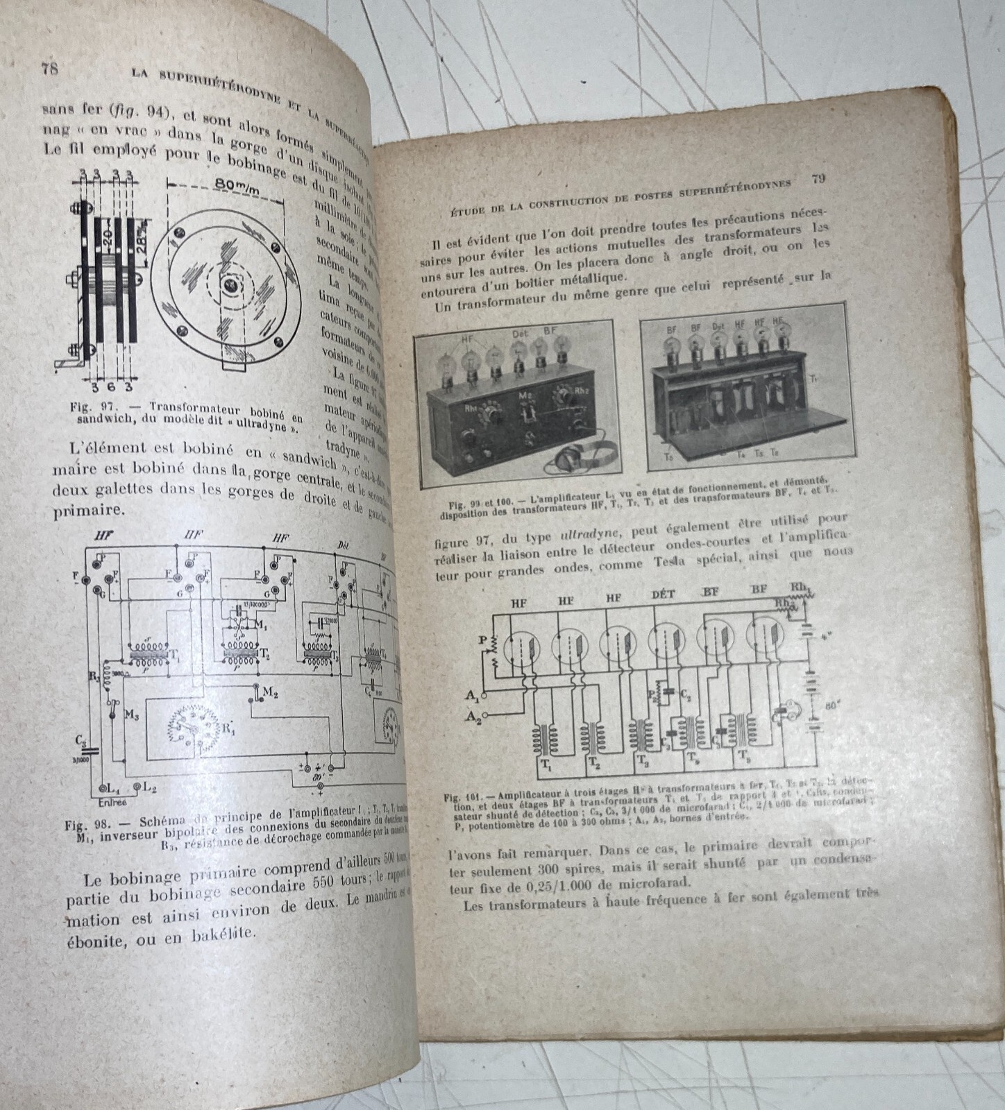 Fisica, Elettrotecnica, Valvole, Amplificatori, Supereterodina, Hemardinquer, 1926