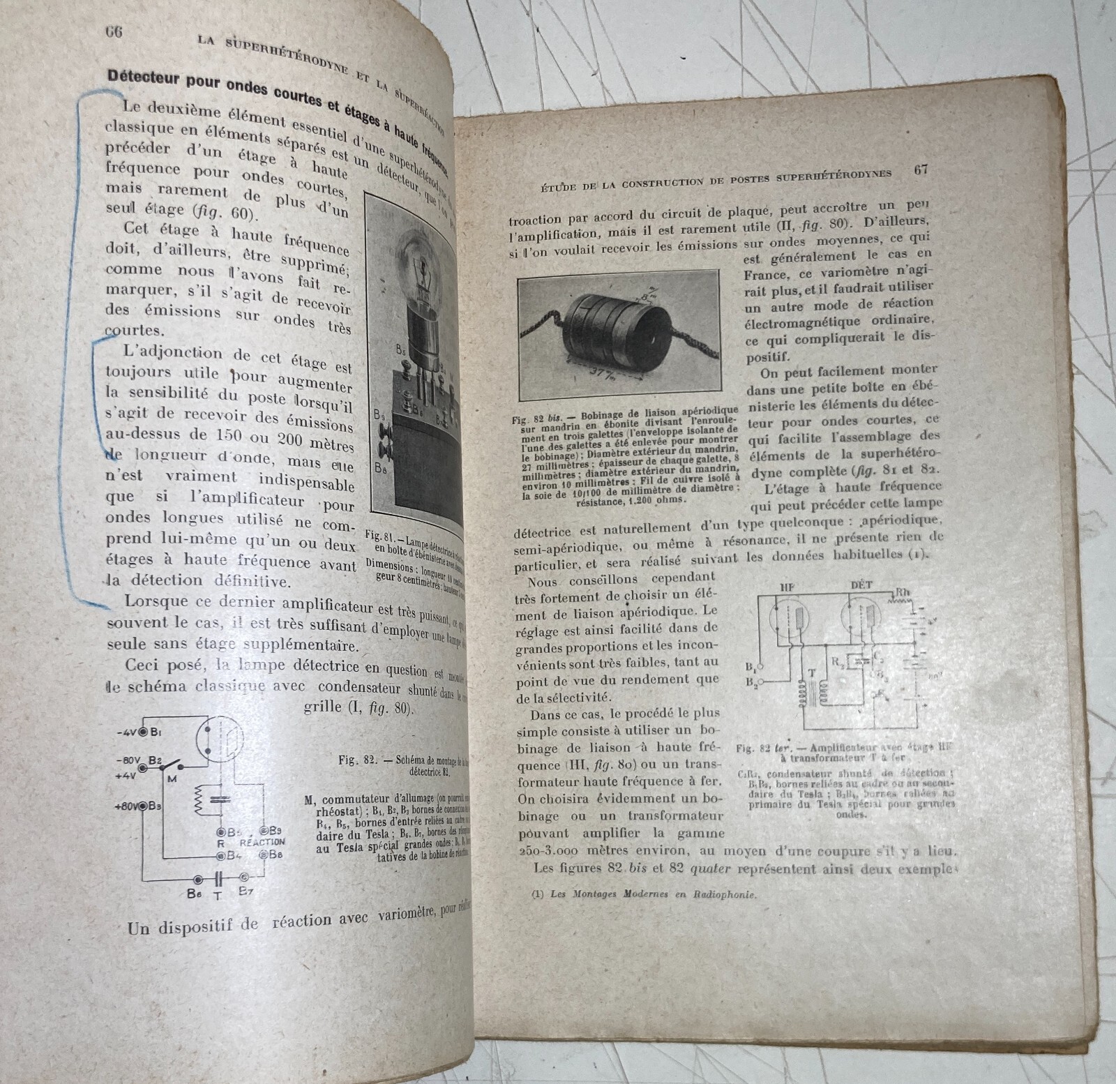 Fisica, Elettrotecnica, Valvole, Amplificatori, Supereterodina, Hemardinquer, 1926