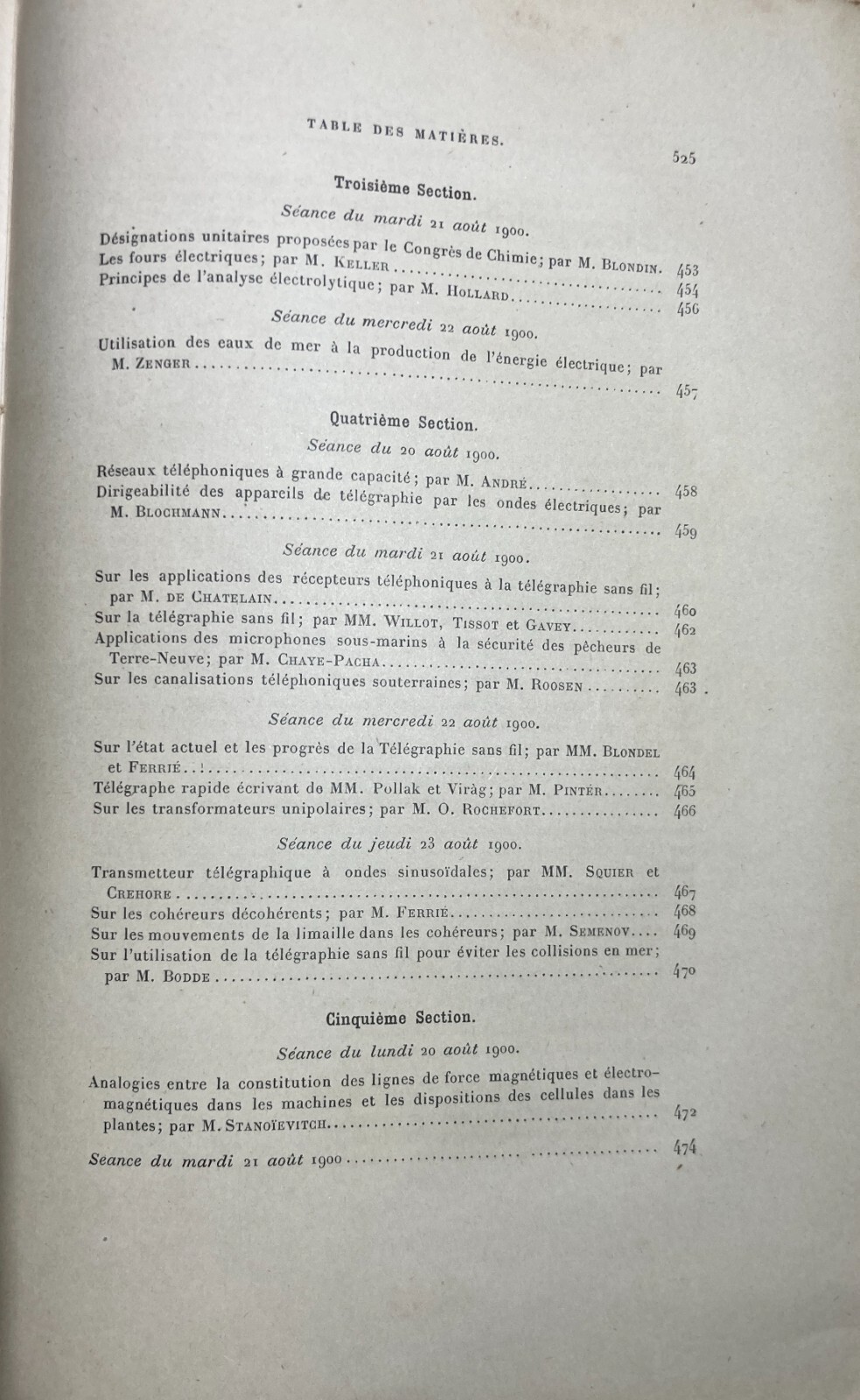 Fisica, Elettrotecnica, Elettricità, Lampade: Congresso Di Parigi, 1900   Hospitalier