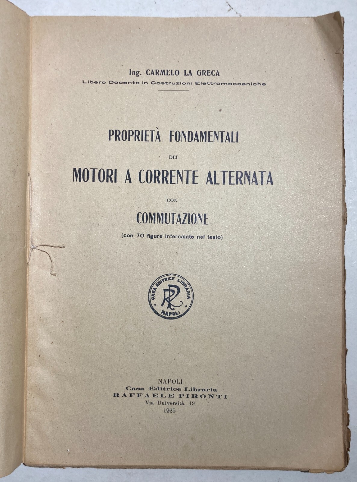 Elettricità, Elettrotecnica, Motori A Corrente Alternata, Commutazione   La Greca