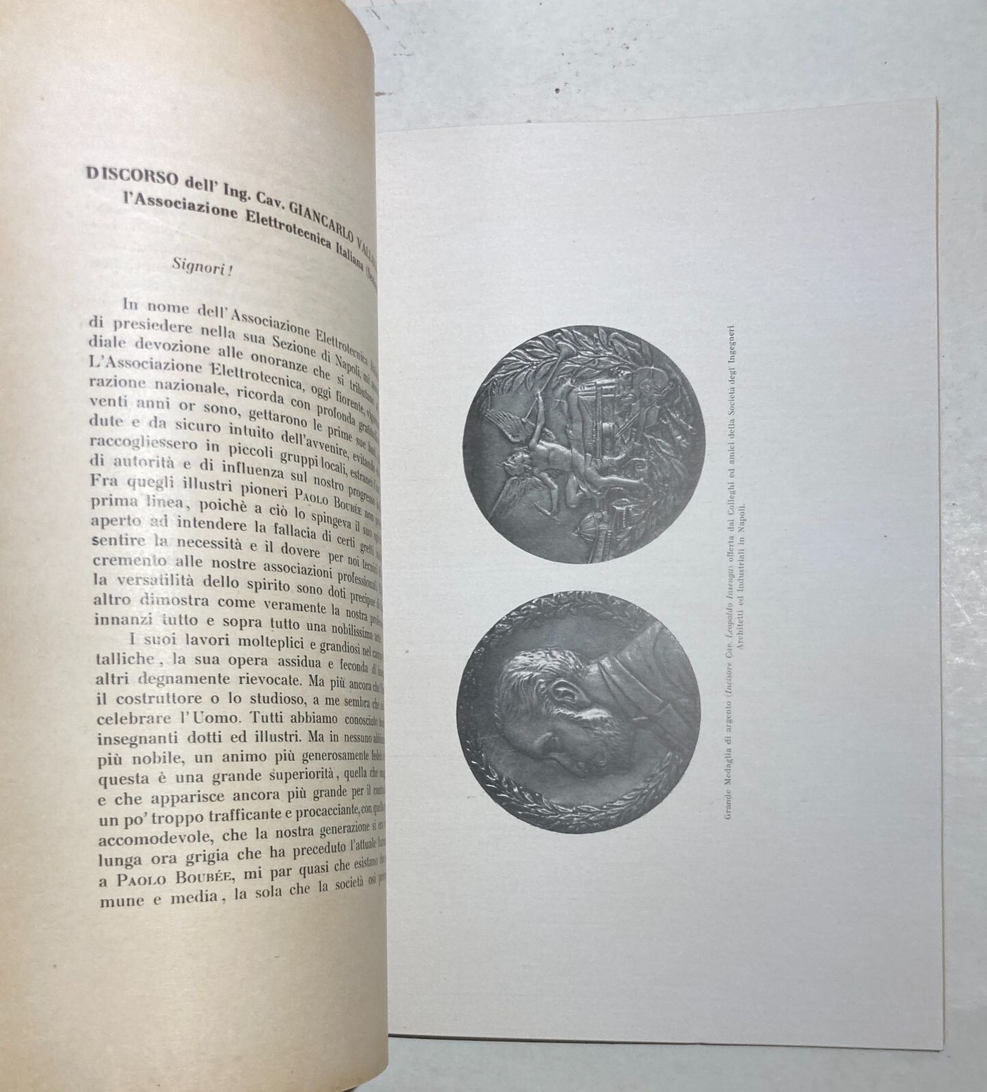 Elettricità, Elettrotecnica, Napoli: Onoranze Al Prof. Paolo Boubée   Antica Edizione   1916