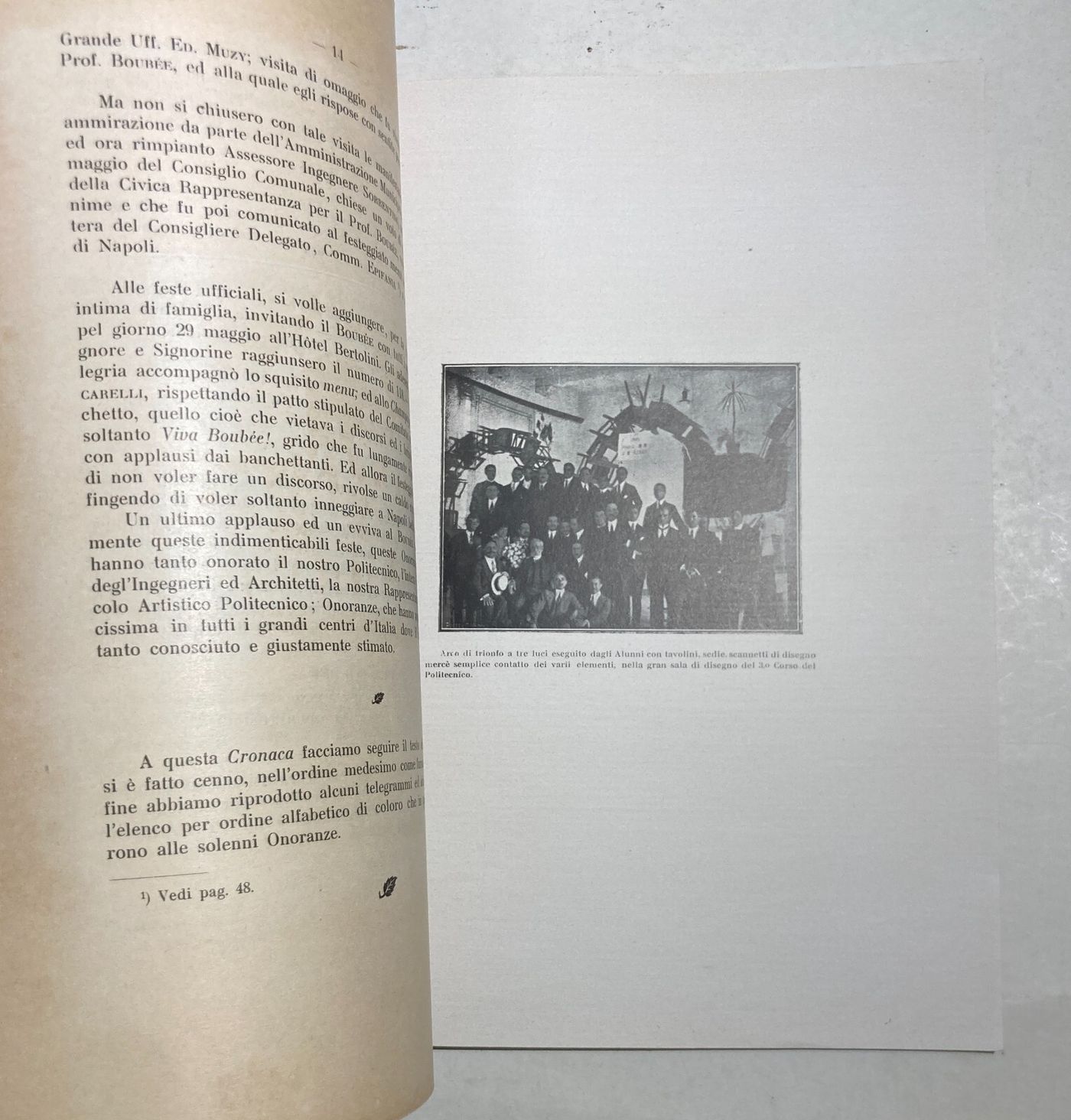 Elettricità, Elettrotecnica, Napoli: Onoranze Al Prof. Paolo Boubée   Antica Edizione   1916