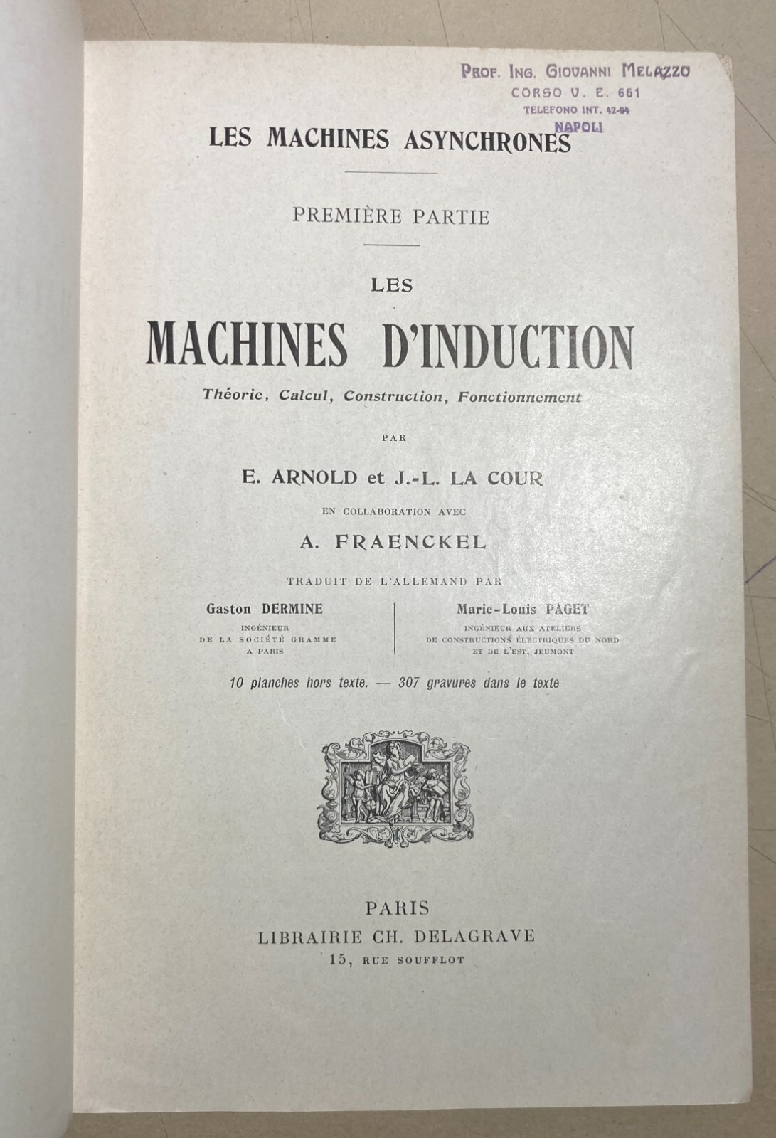 Trattato Sulle Macchine Asincrone E d'Induzione   Arnold E La Cour