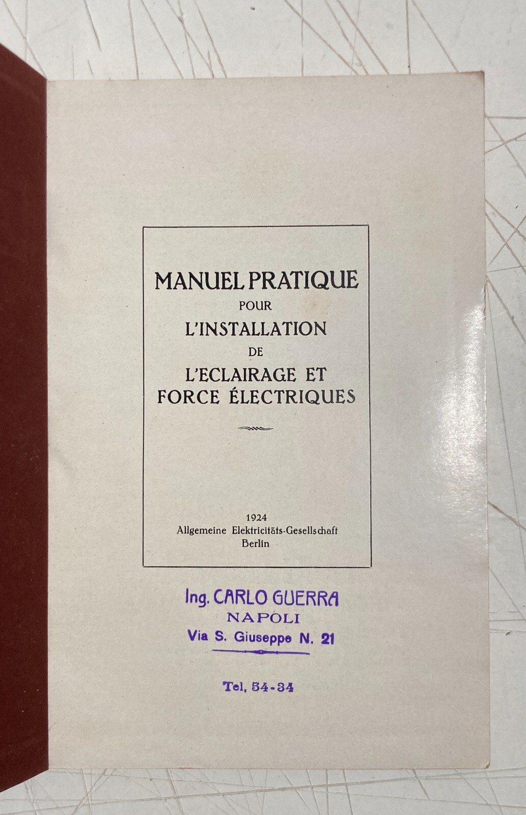 Scienze   Fisica   Elettricità   Elettrotecnica   AEG   Manuale Illustrato (1924)