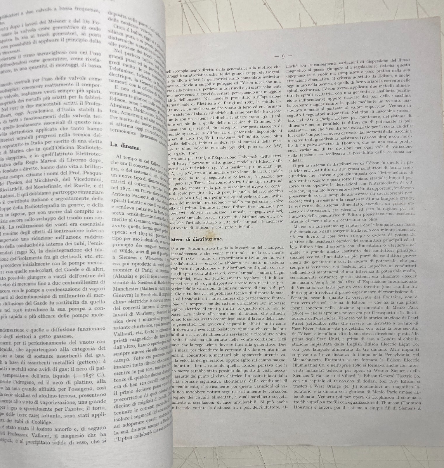 Giovanni Rutelli. Il Contributo Edisoniano Allo Sviluppo Delle Scienze Tecniche. Milano, 1929