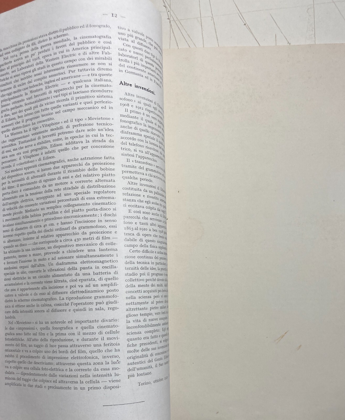 Giovanni Rutelli. Il Contributo Edisoniano Allo Sviluppo Delle Scienze Tecniche. Milano, 1929