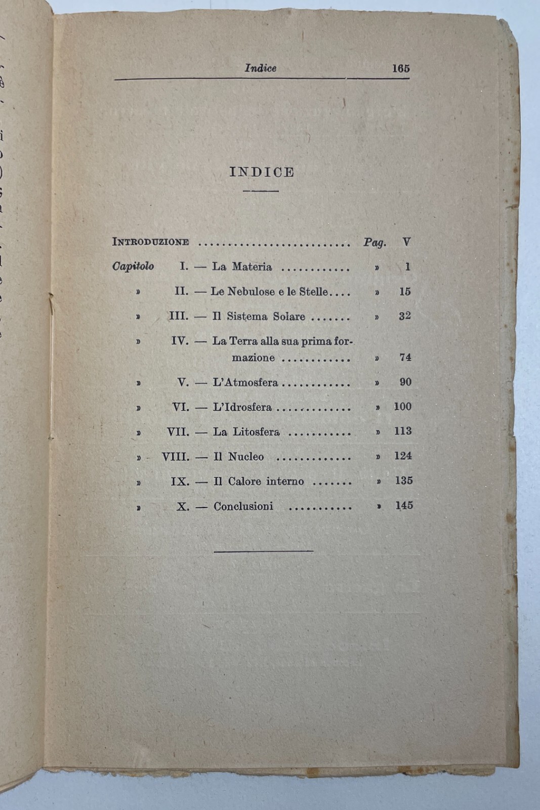 L'Origine E La Costituzione Della Terra