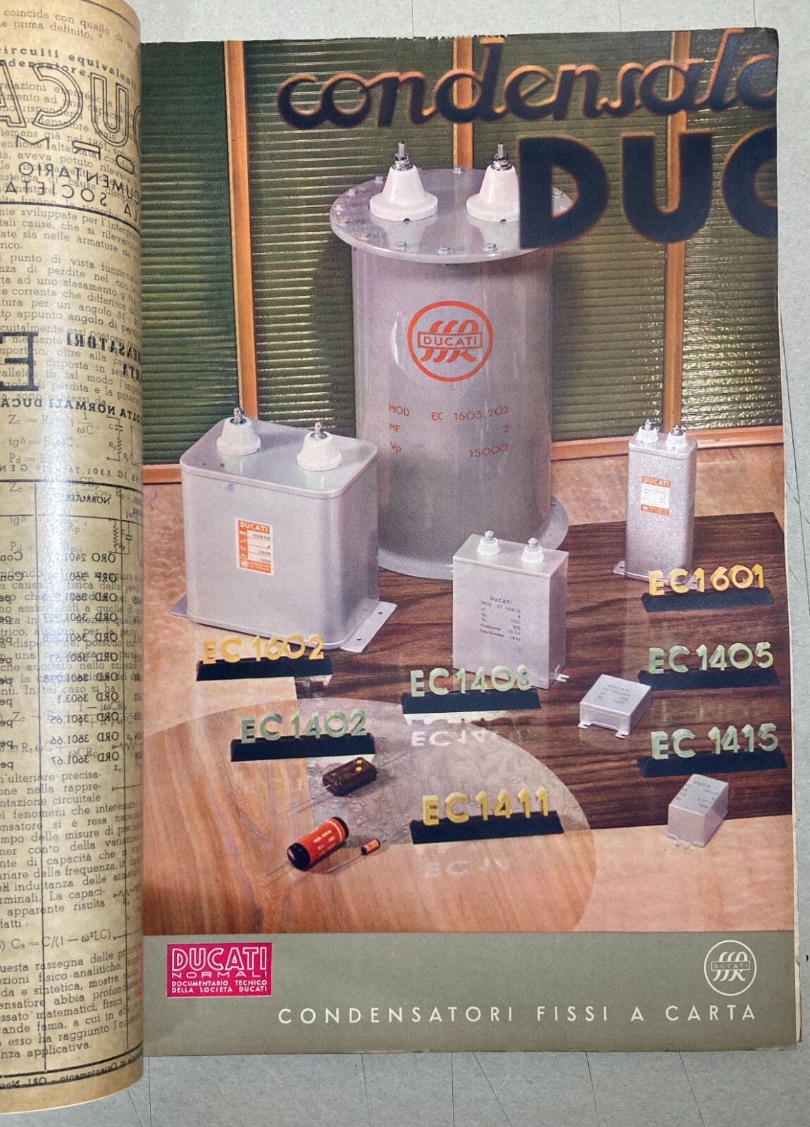 Elettricità, Elettrotecnica, Condensatori Ducati: Catalogo Listino Illustrato, 1941