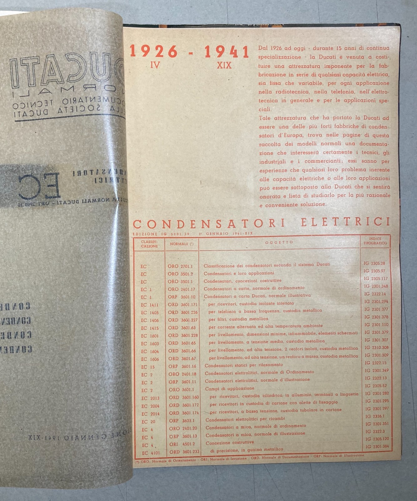 Elettricità, Elettrotecnica, Condensatori Ducati: Catalogo Listino Illustrato, 1941