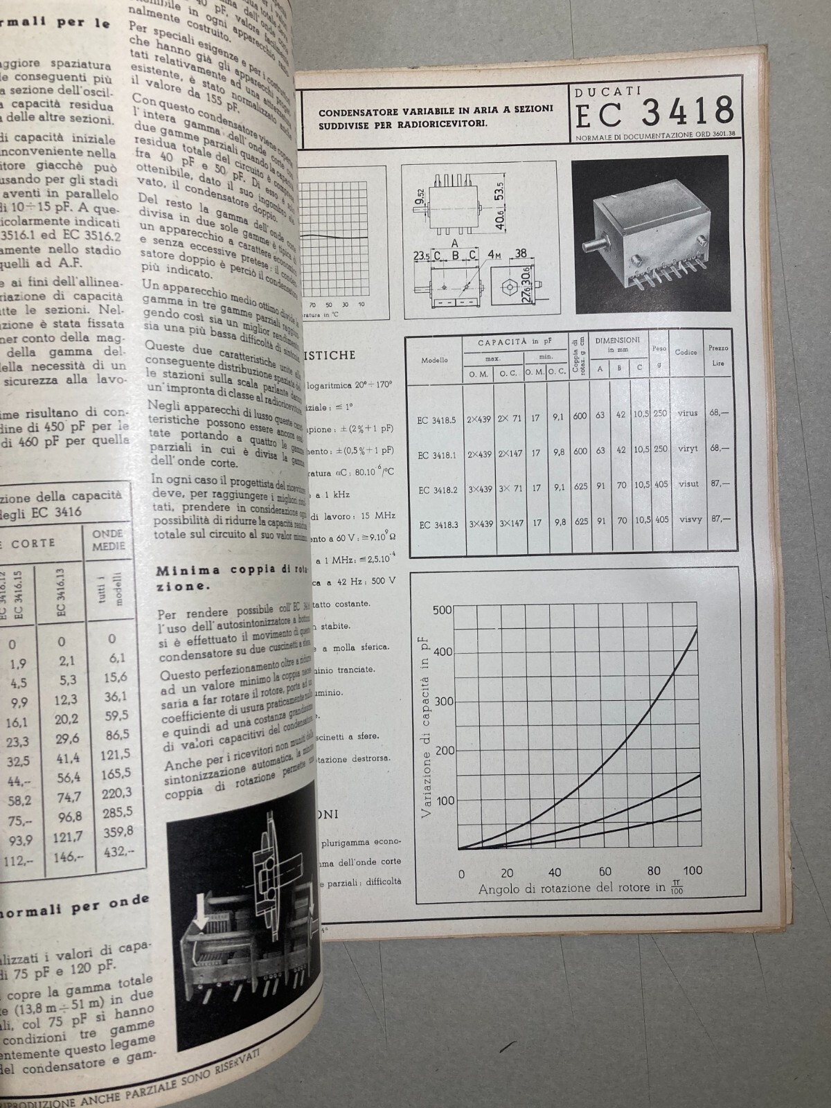 Elettricità, Elettrotecnica, Condensatori Ducati: Catalogo Listino Illustrato, 1941