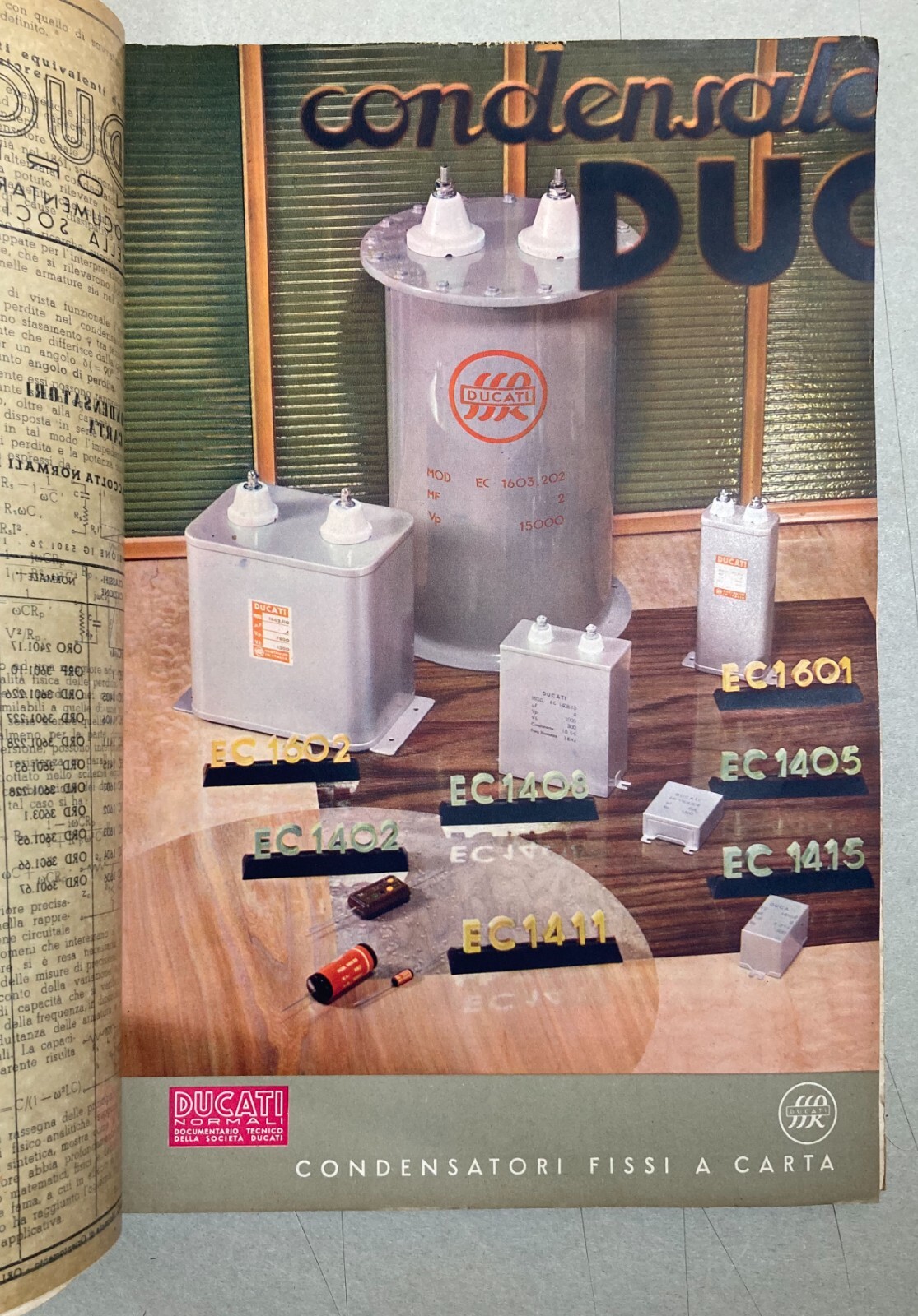 Elettricità, Elettrotecnica, Condensatori Ducati: Catalogo Listino Illustrato, 1941